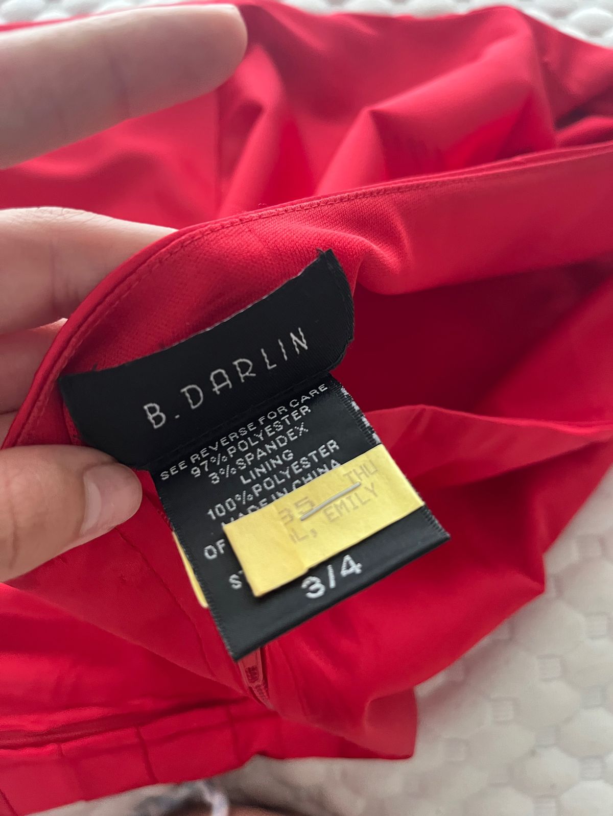 B. Darlin Size 4 Prom One Shoulder Red Side Slit Dress on Queenly