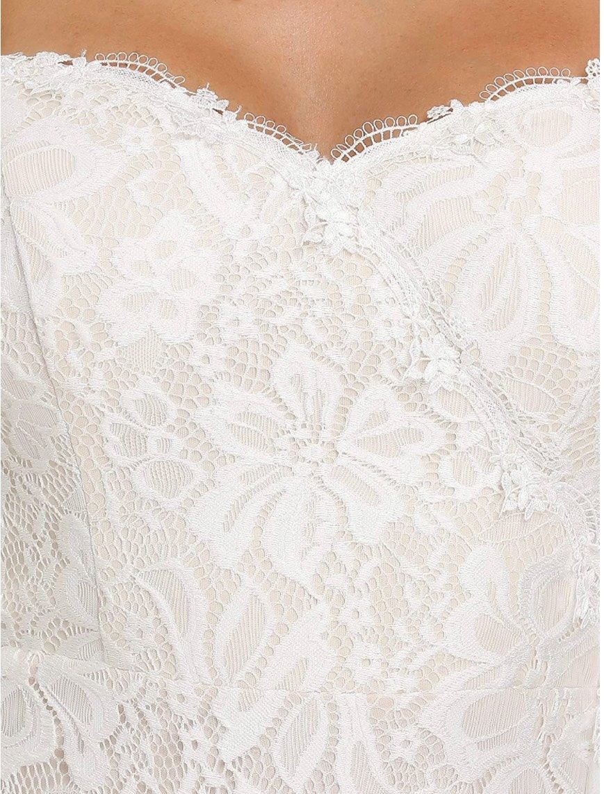 Size 6 Wedding Plunge White Mermaid Dress on Queenly