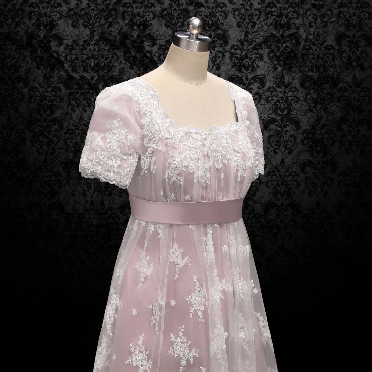 Wonderland By Lilian Size 2 Prom Lace Pink A-line Dress on Queenly