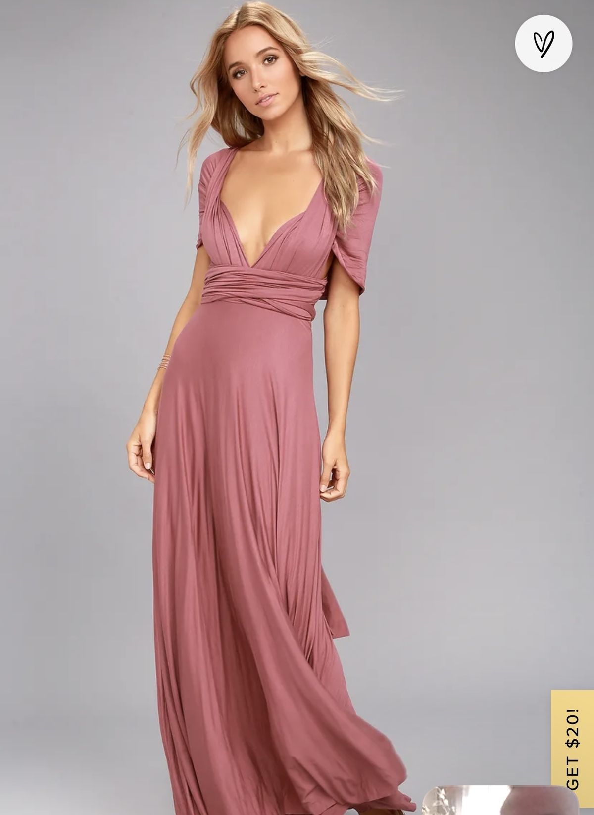 Lulus Size 0 Bridesmaid Pink Floor Length Maxi on Queenly