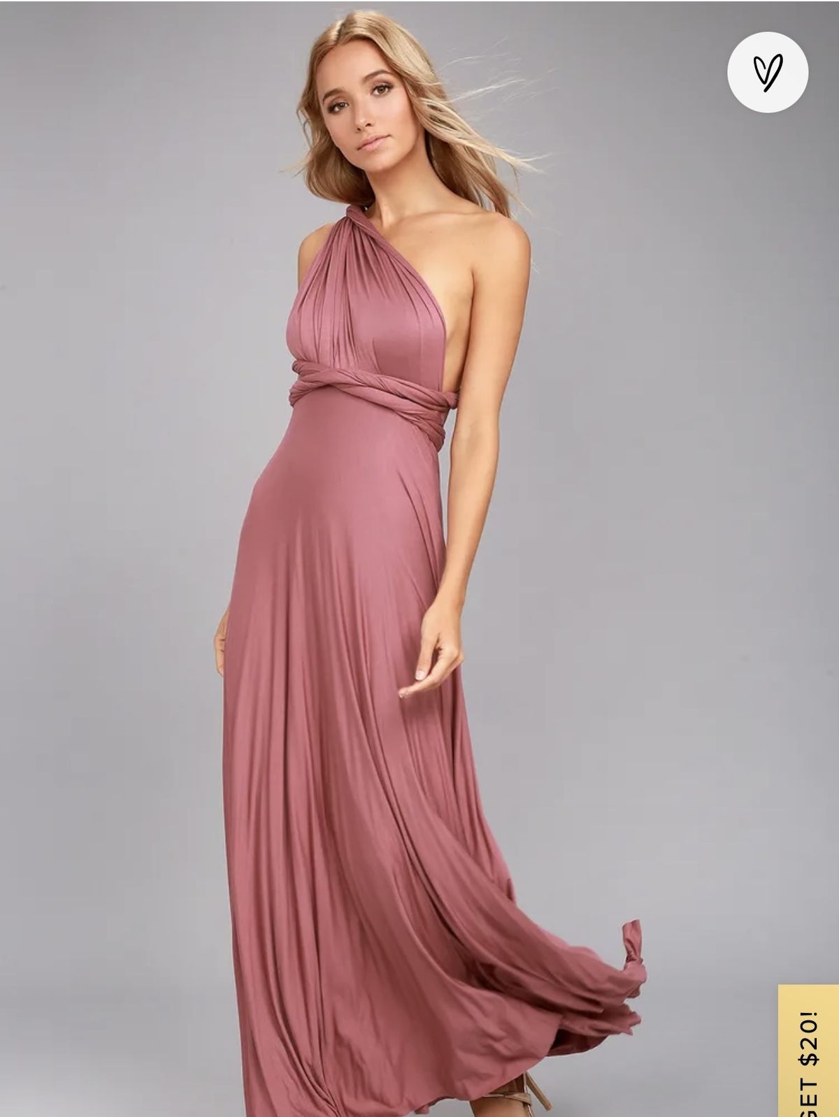 Lulus Size 0 Bridesmaid Pink Floor Length Maxi on Queenly