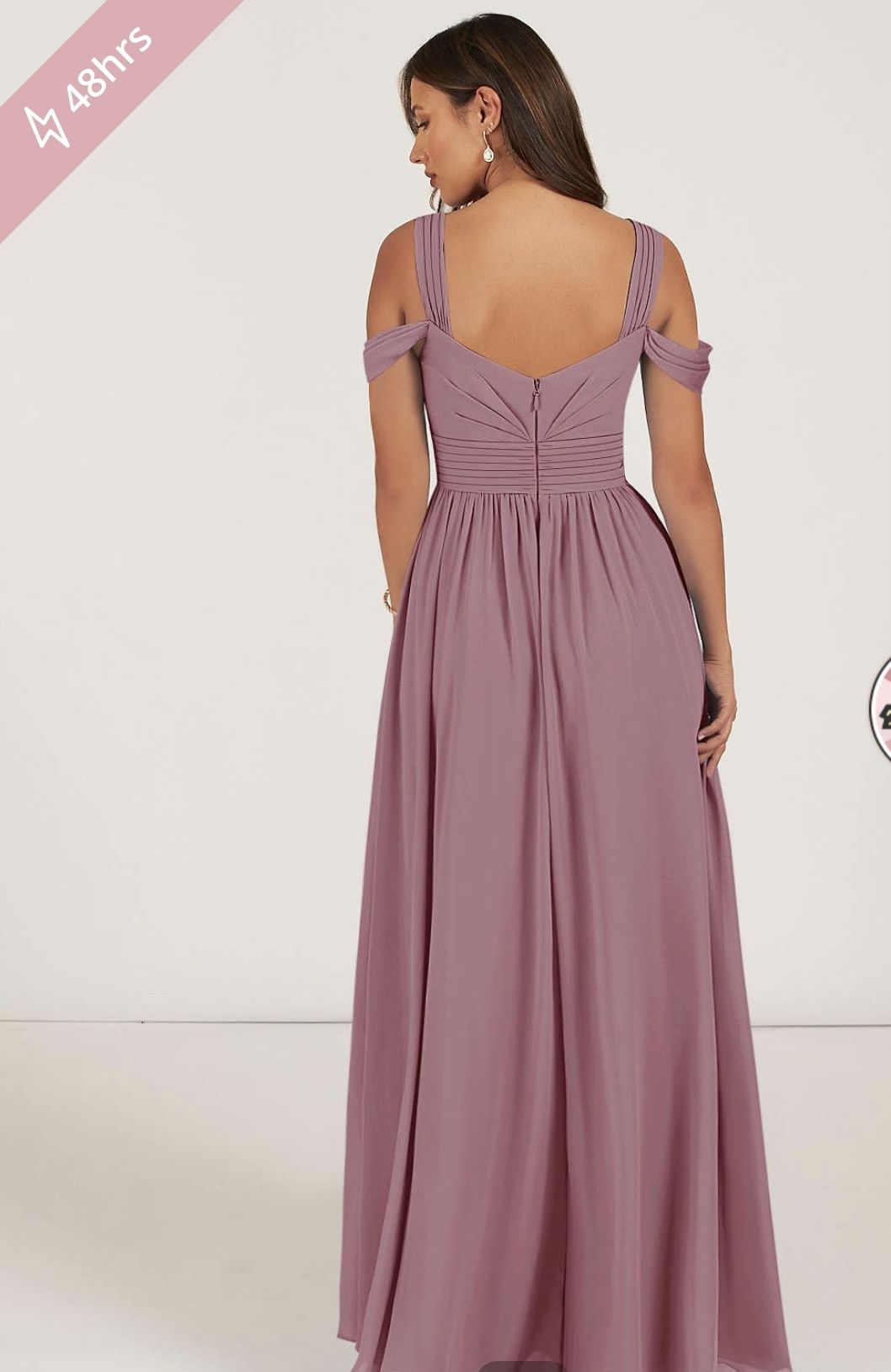 Azazie Size 2 Bridesmaid Pink Side Slit Dress on Queenly