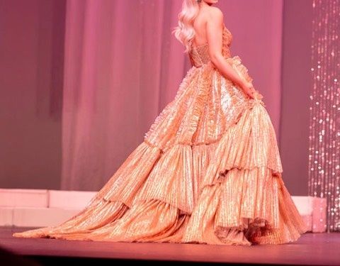 Tarik Ediz Size 0 Pageant Strapless Gold Ball Gown on Queenly