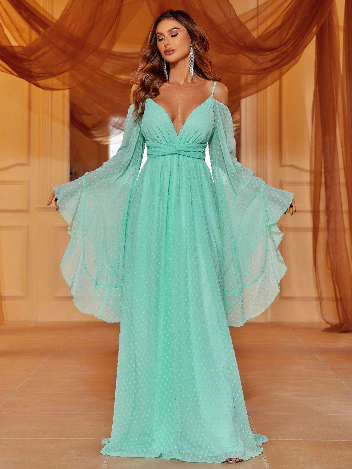 Style FSWD8078 Faeriesty Size S Light Green A-line Dress on Queenly