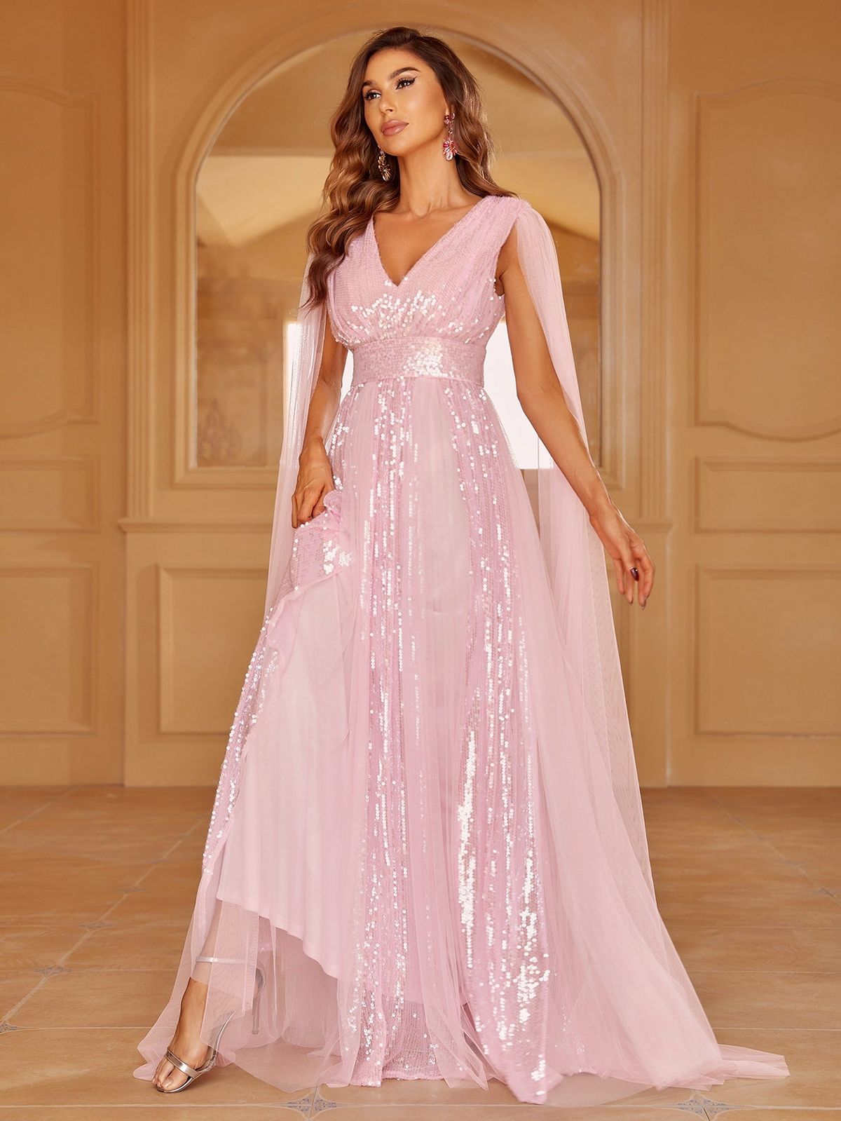 Style LAWD8002 Faeriesty Size XS Sheer Pink A-line Dress on Queenly