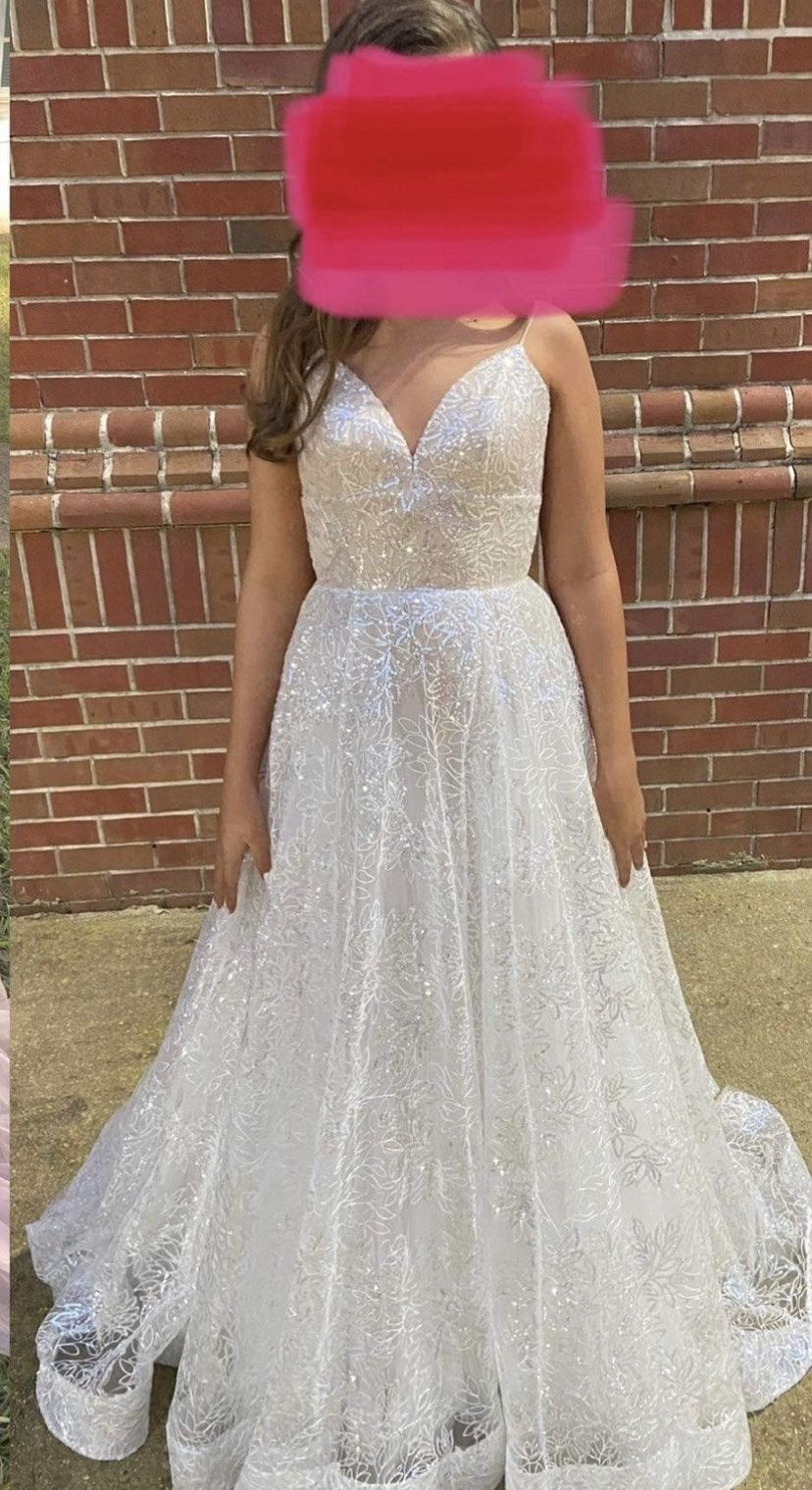 Sherri Hill Size 0 Lace White A-line Dress on Queenly