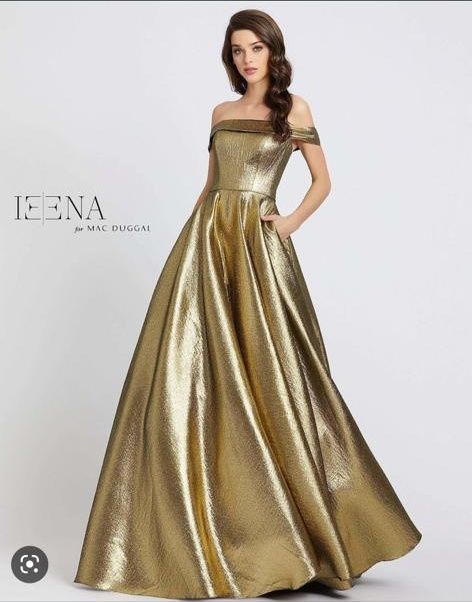Ienna Mac Duggal  Plus Size 16 Gold Ball Gown on Queenly