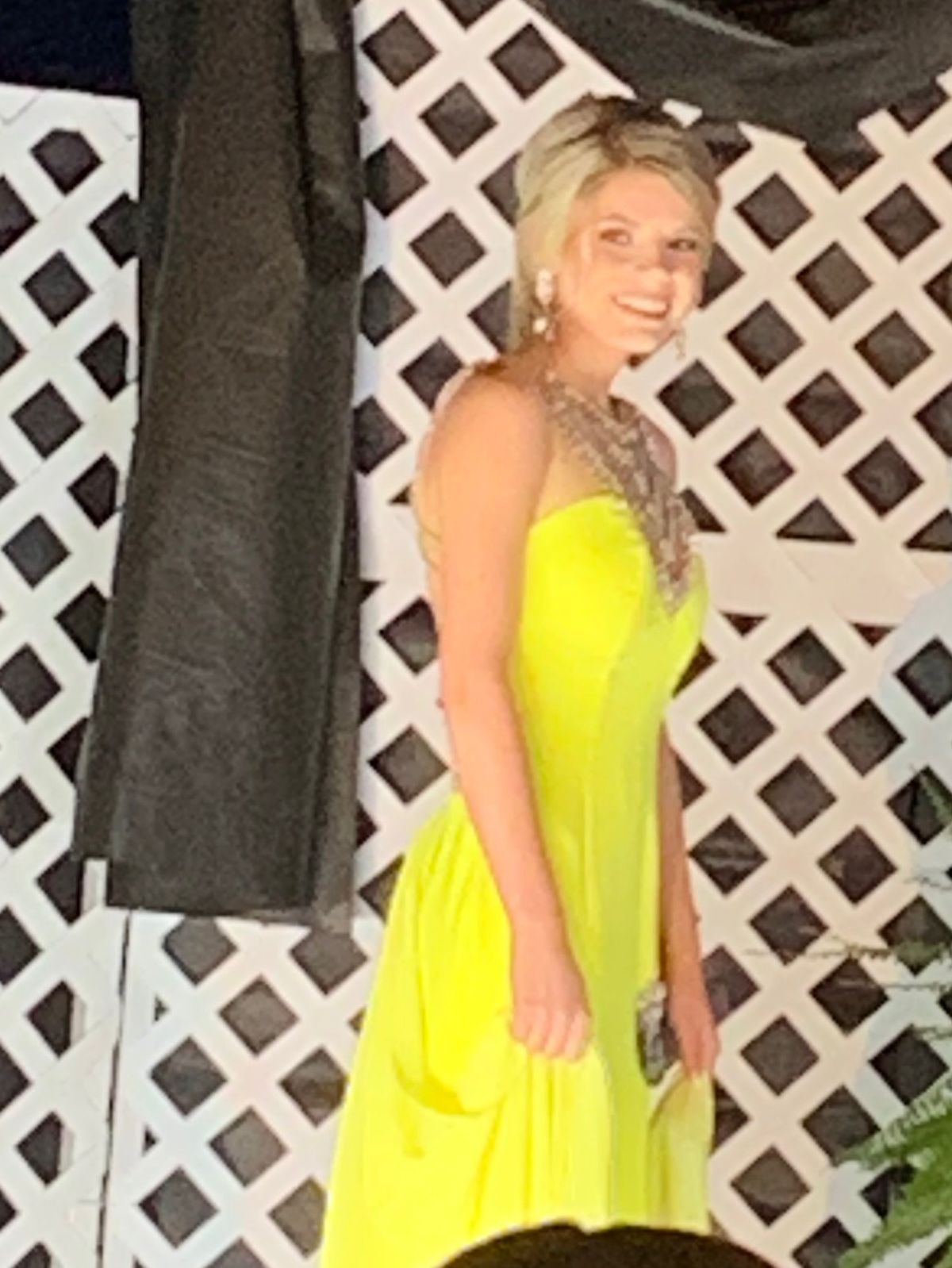 Size 0 Prom High Neck Yellow Floor Length Maxi on Queenly