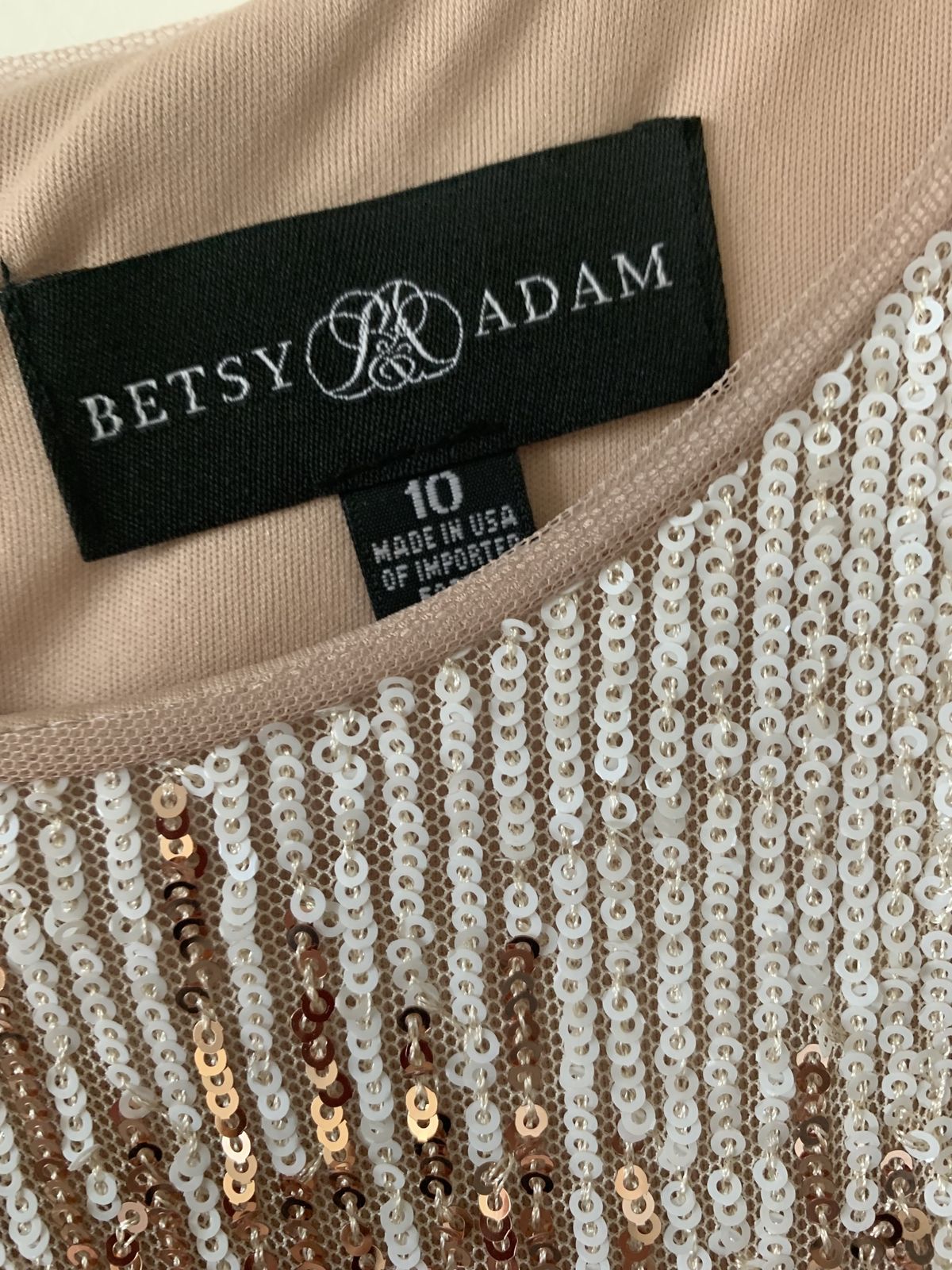Betsy and Adam Size 10 Gold Ball Gown on Queenly