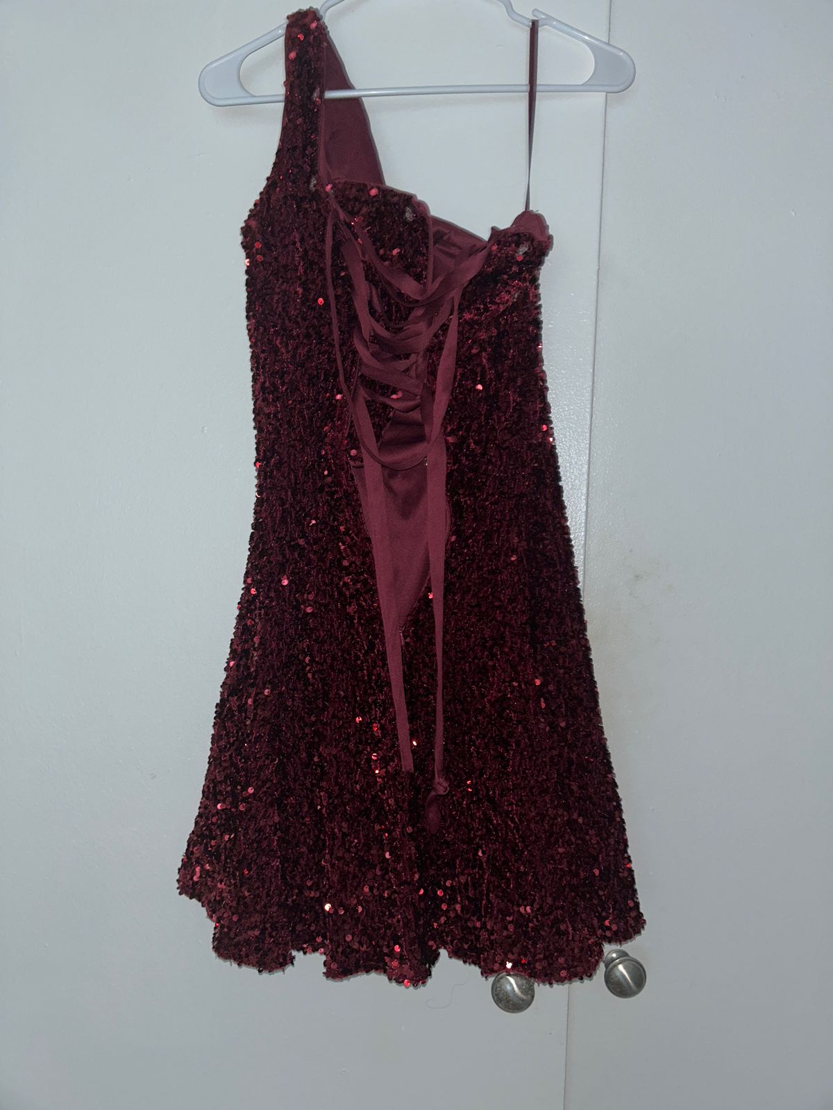 Johnathan Kayne Size 6 Prom One Shoulder Red Cocktail Dress on Queenly