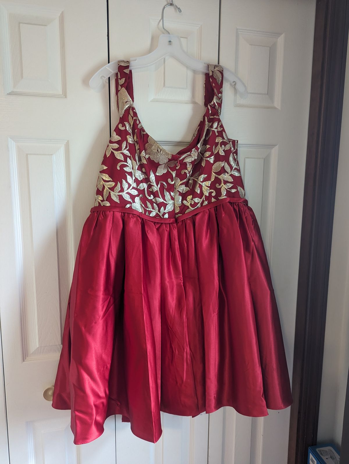 Fifteen Roses Plus Size 20 Prom Red Cocktail Dress on Queenly