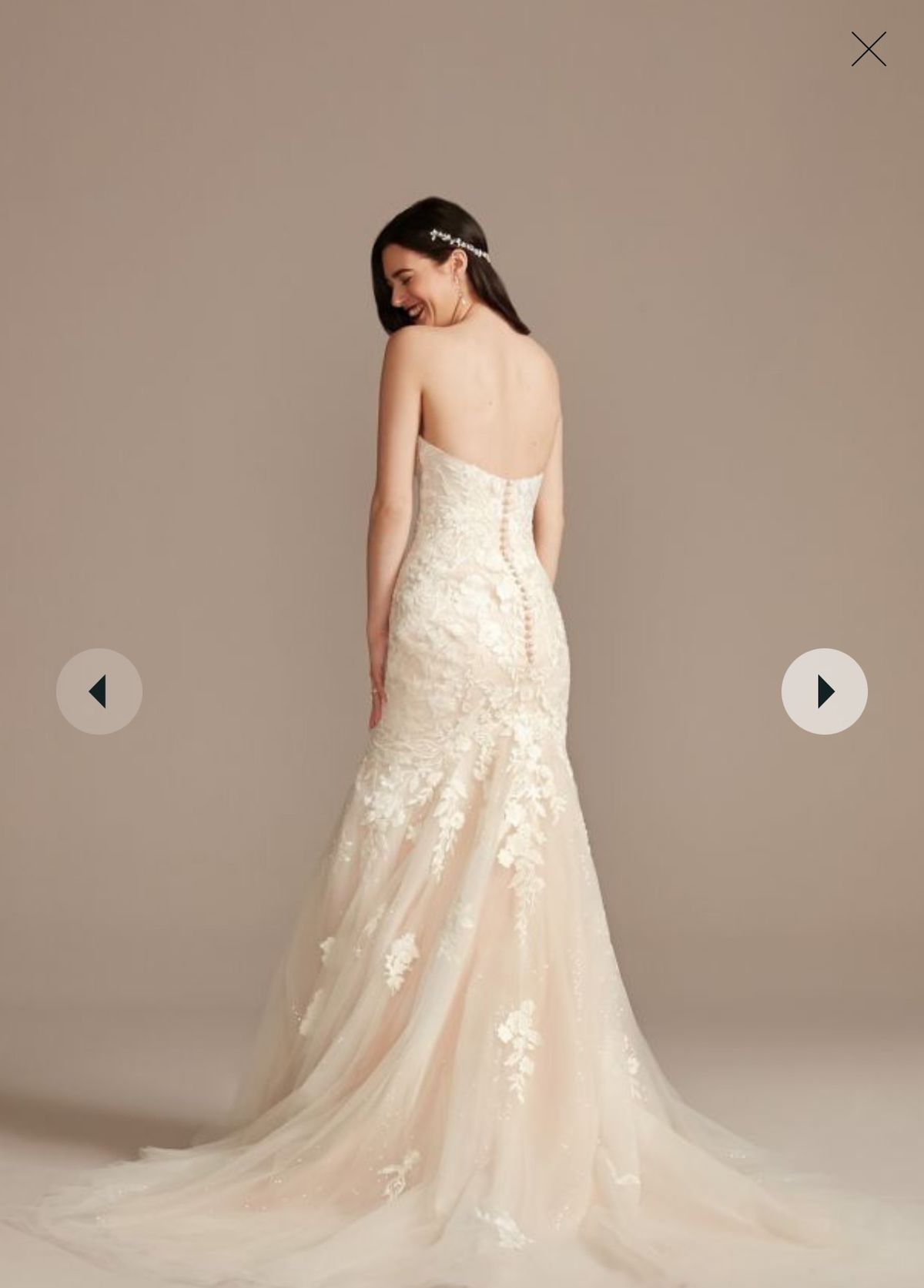 Plus Size 16 Wedding Strapless White Mermaid Dress on Queenly