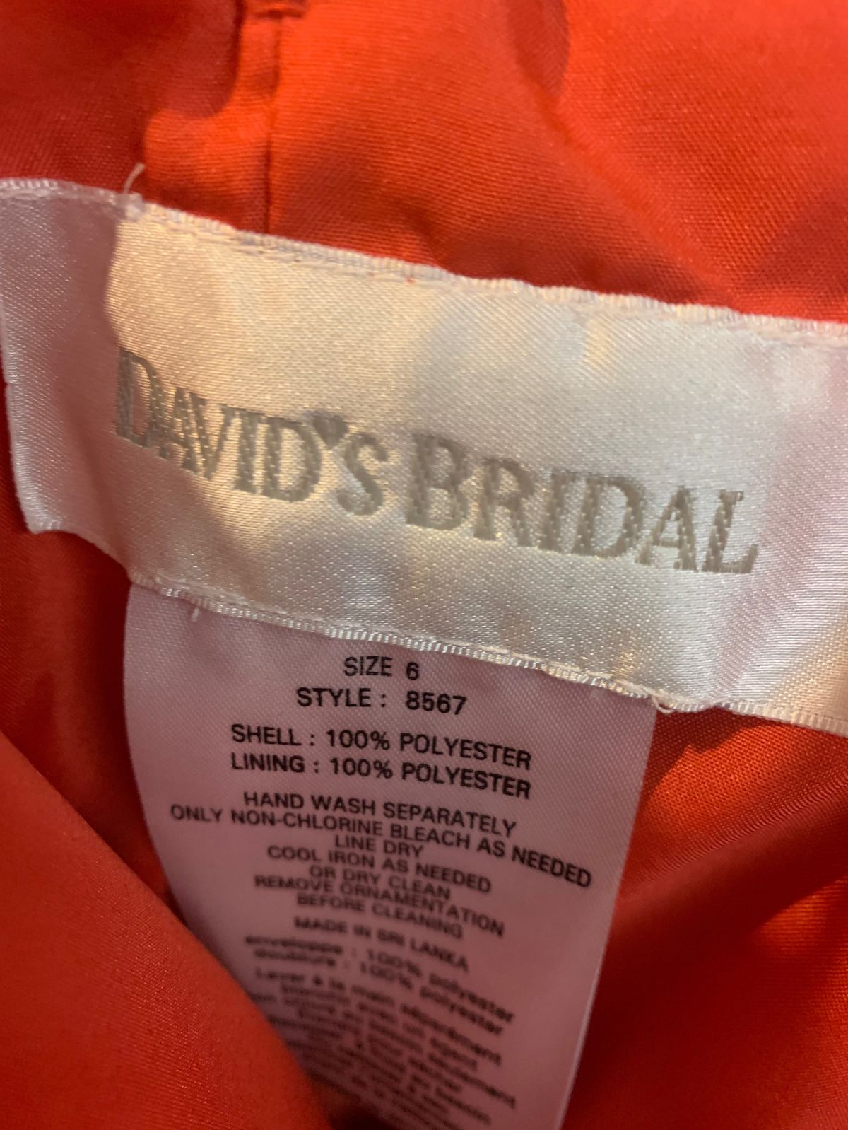 David's Bridal Size 6 Strapless Red Dress With Train on Queenly