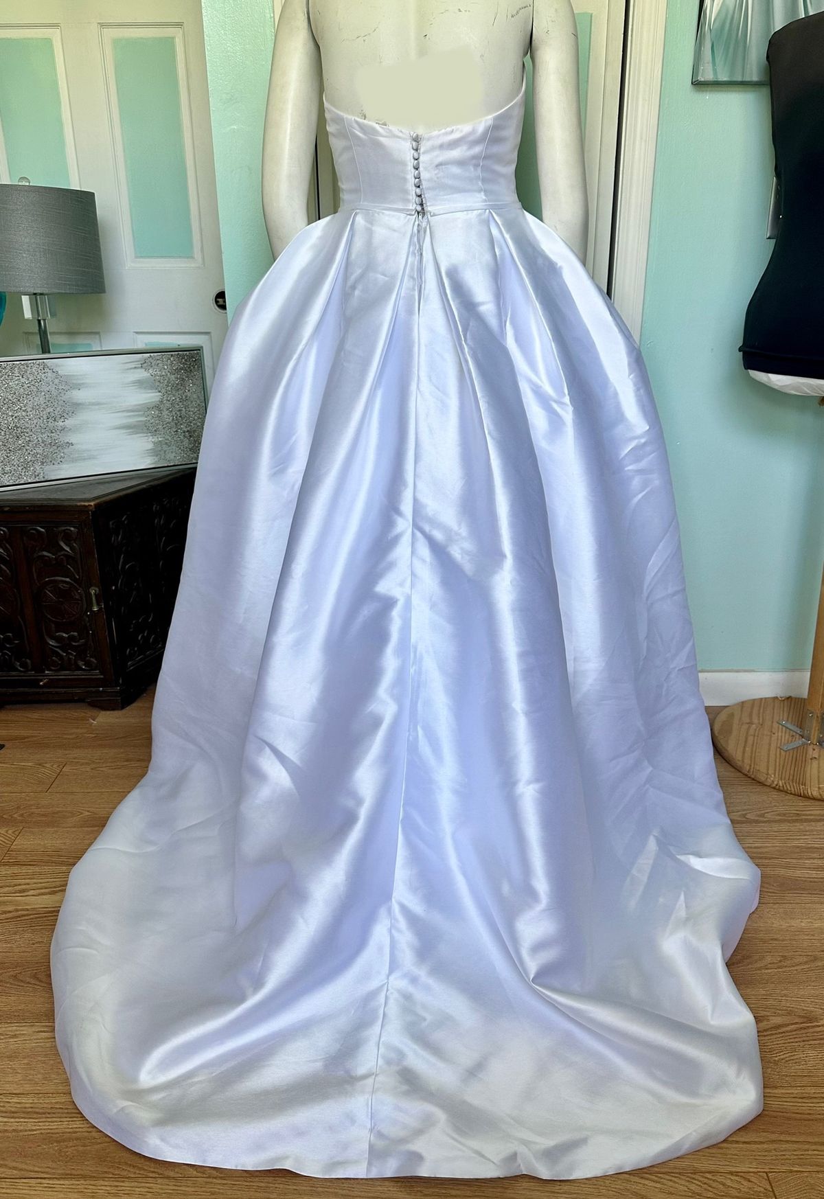 Style Erica Maggie Sottero Size 14 Wedding Strapless Satin White Ball Gown on Queenly