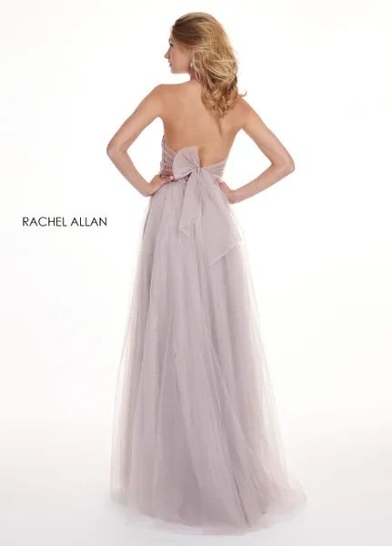Style 6437 Rachel Allan Size 0 Halter Lace Purple Side Slit Dress on Queenly