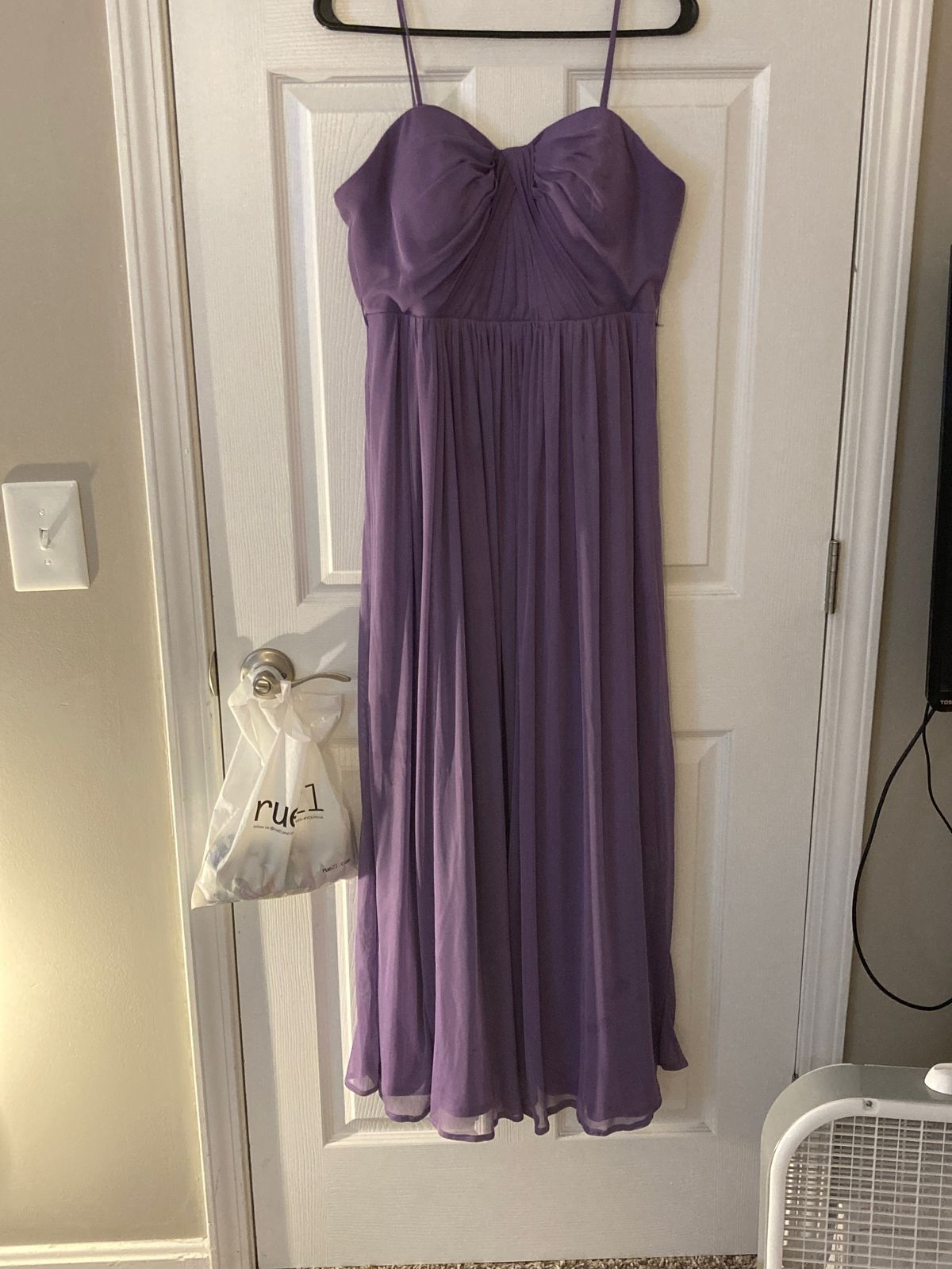 Style 155143 Azazie Size 14 Bridesmaid Strapless Light Purple A-line Dress on Queenly