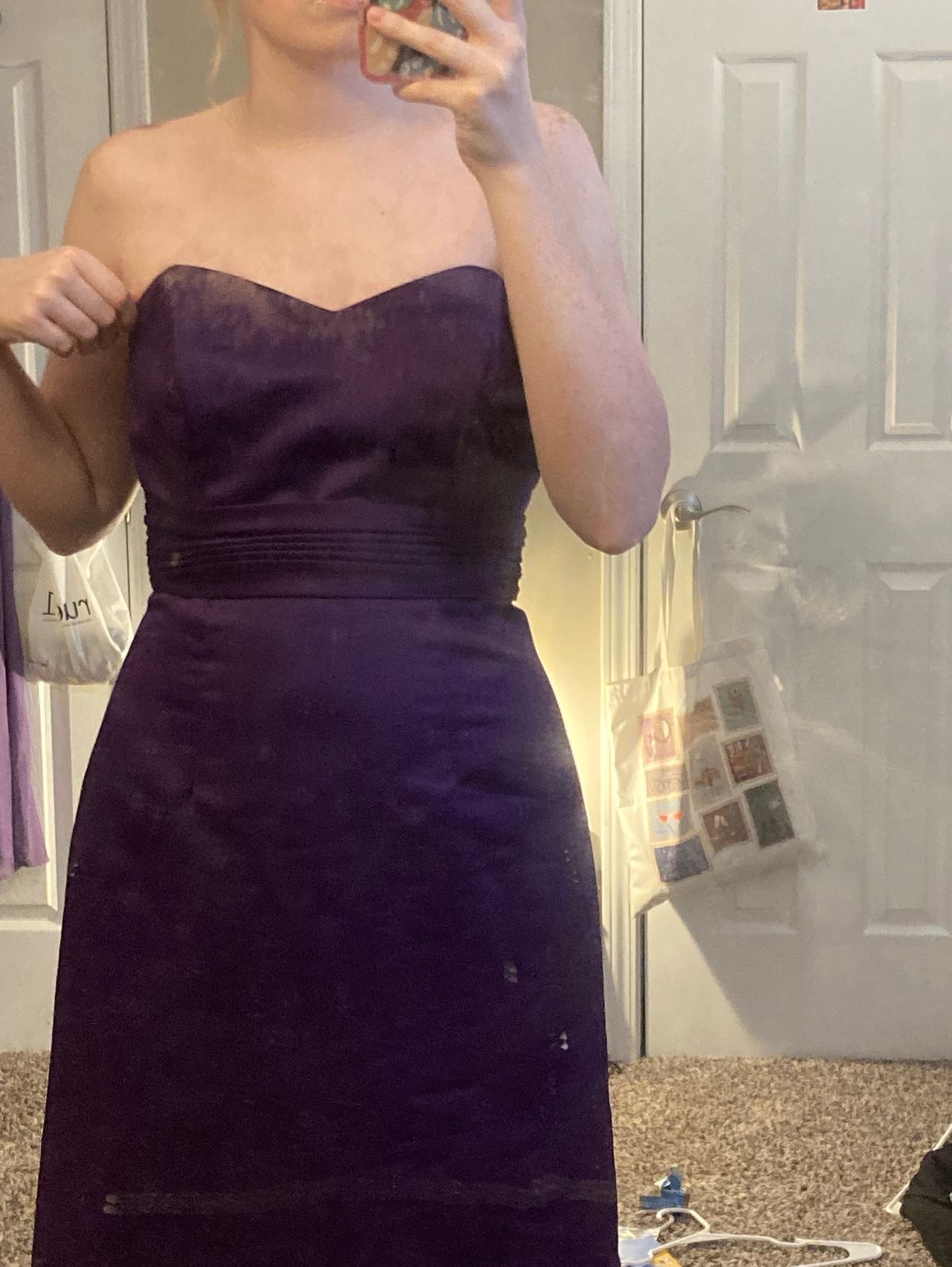 Size M Prom Strapless Purple Cocktail Dress on Queenly
