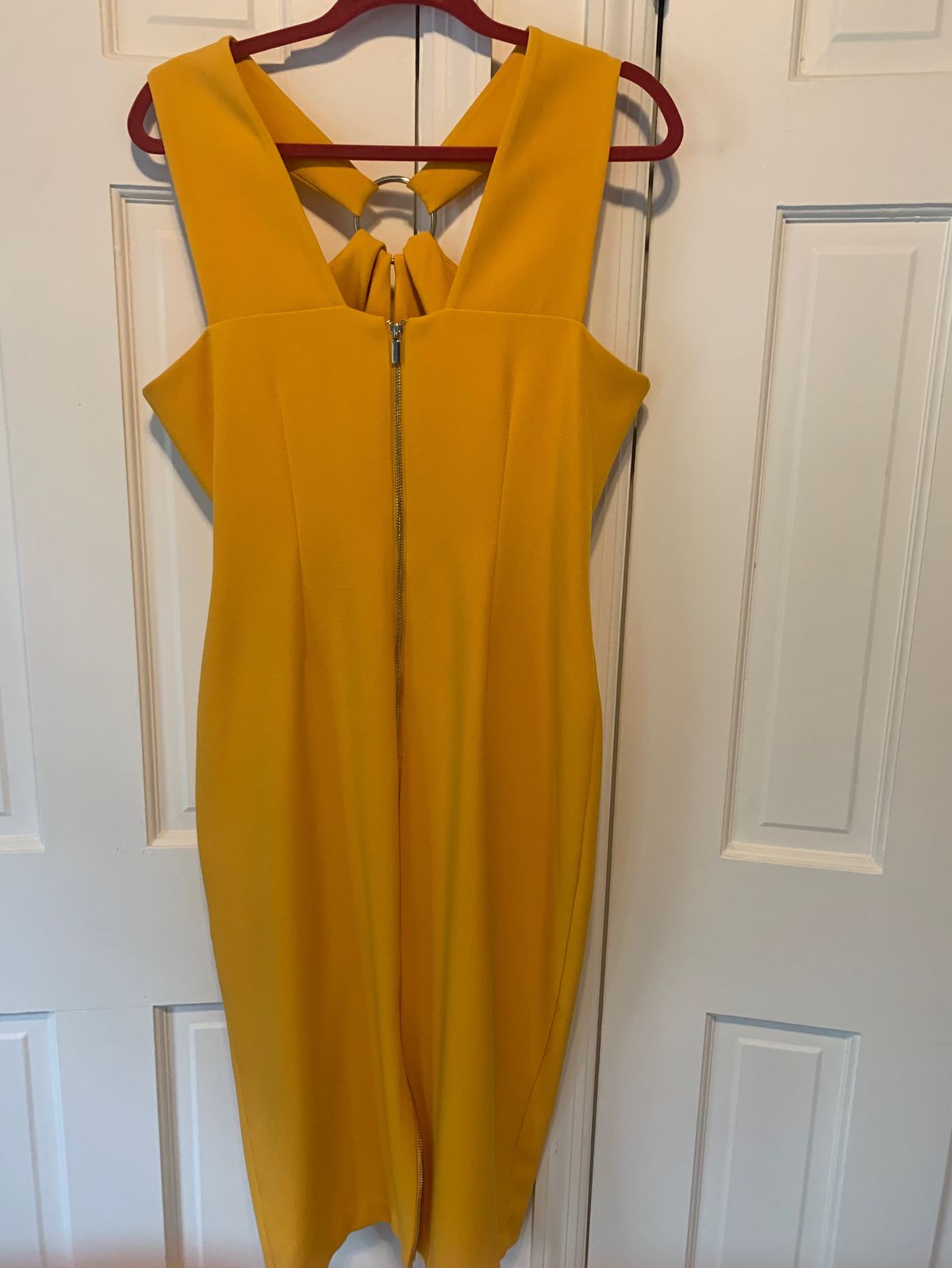 Size 10 Nightclub Halter Yellow Cocktail Dress on Queenly