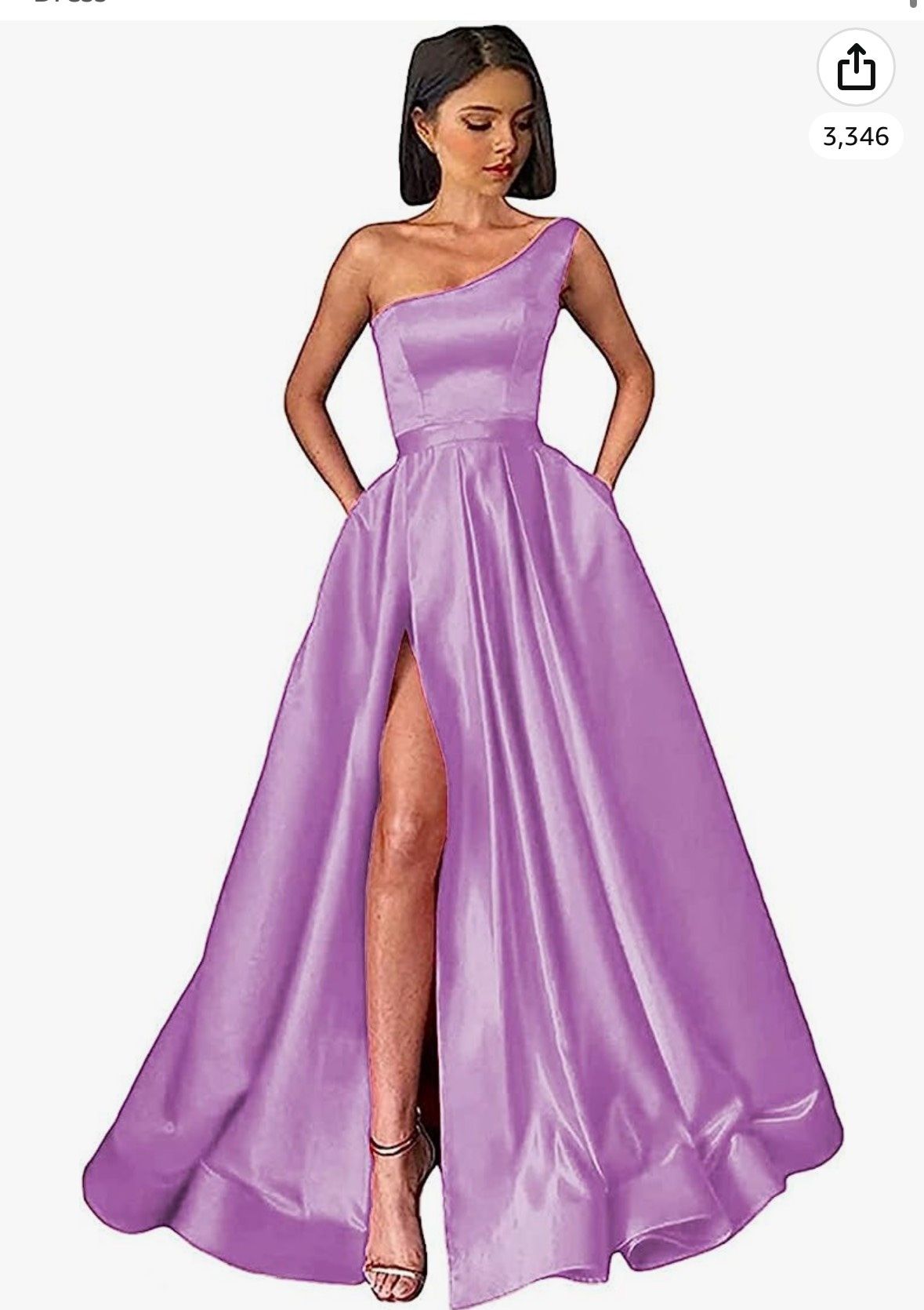 Size 14 Prom One Shoulder Light Purple Ball Gown on Queenly