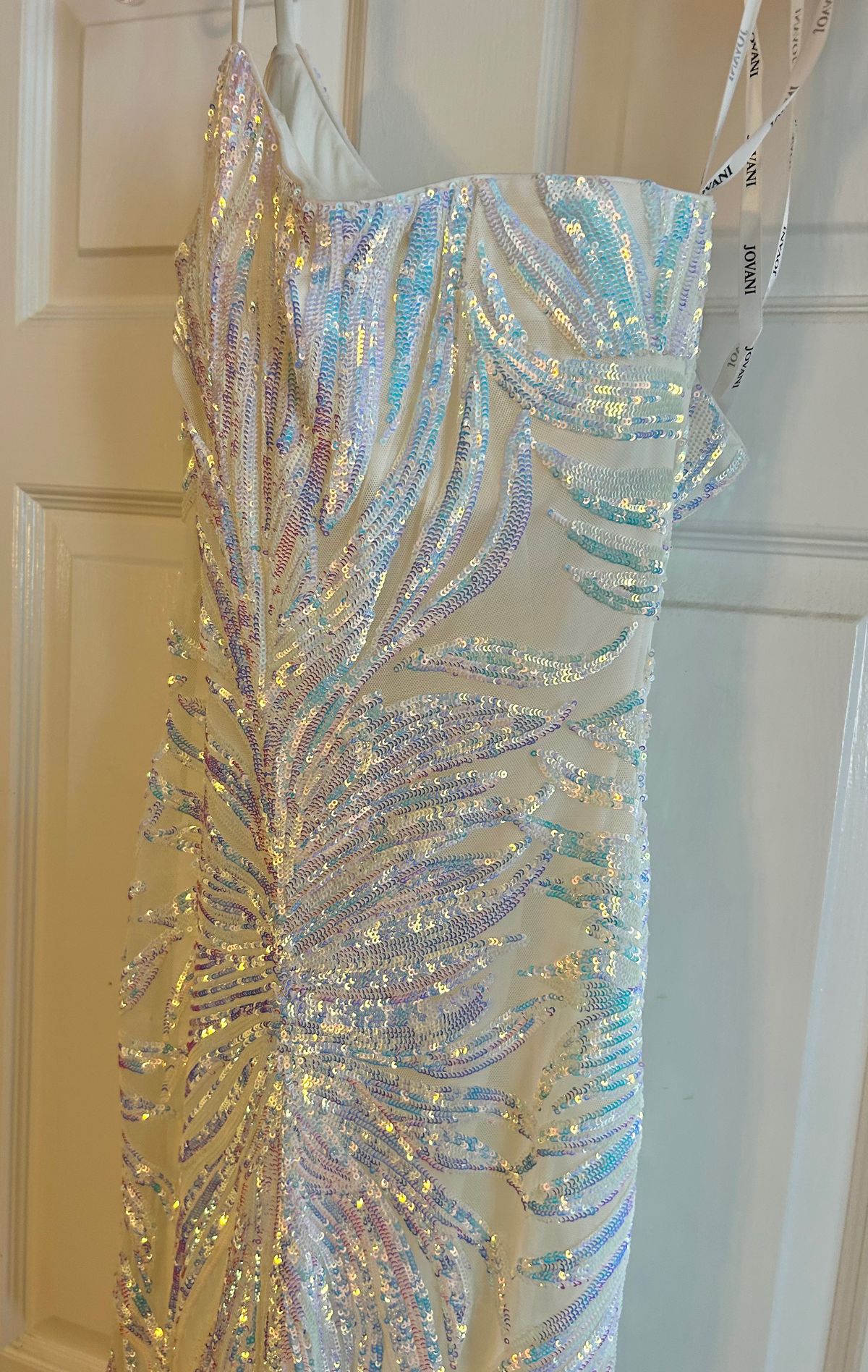Jovani Size 4 Prom Off The Shoulder Multicolor Mermaid Dress on Queenly