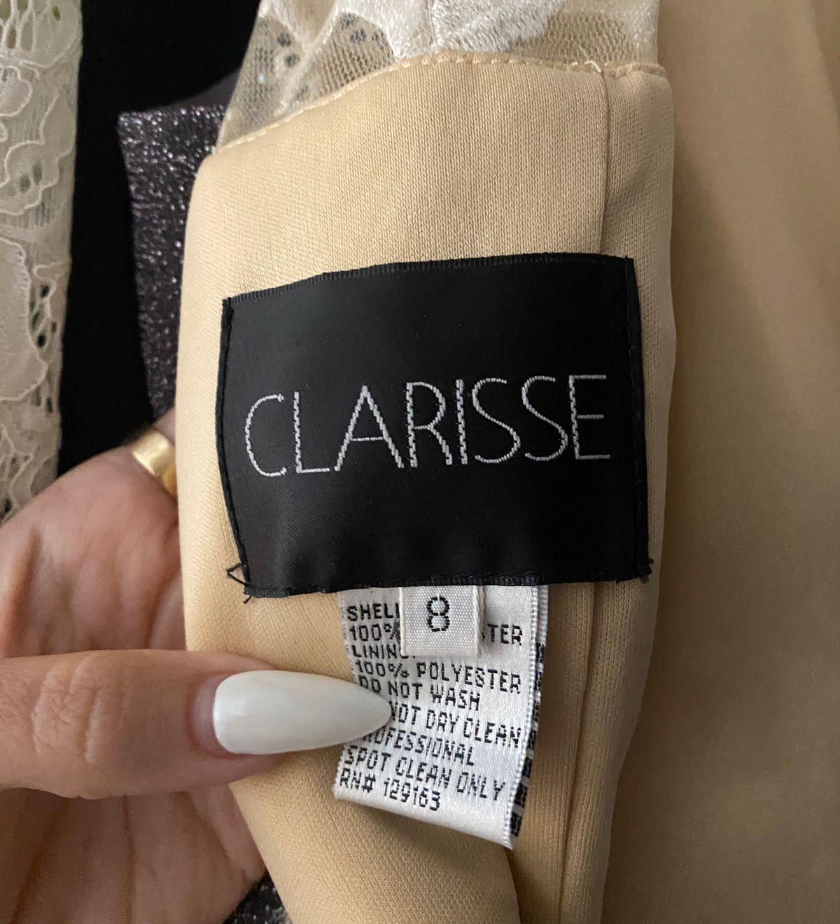Clarisse Size 8 Nude Cocktail Dress on Queenly