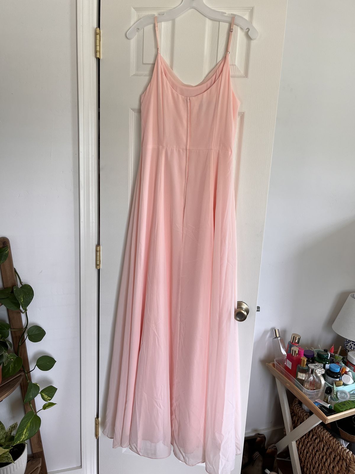 David's Bridal Size 8 Pink Side Slit Dress on Queenly