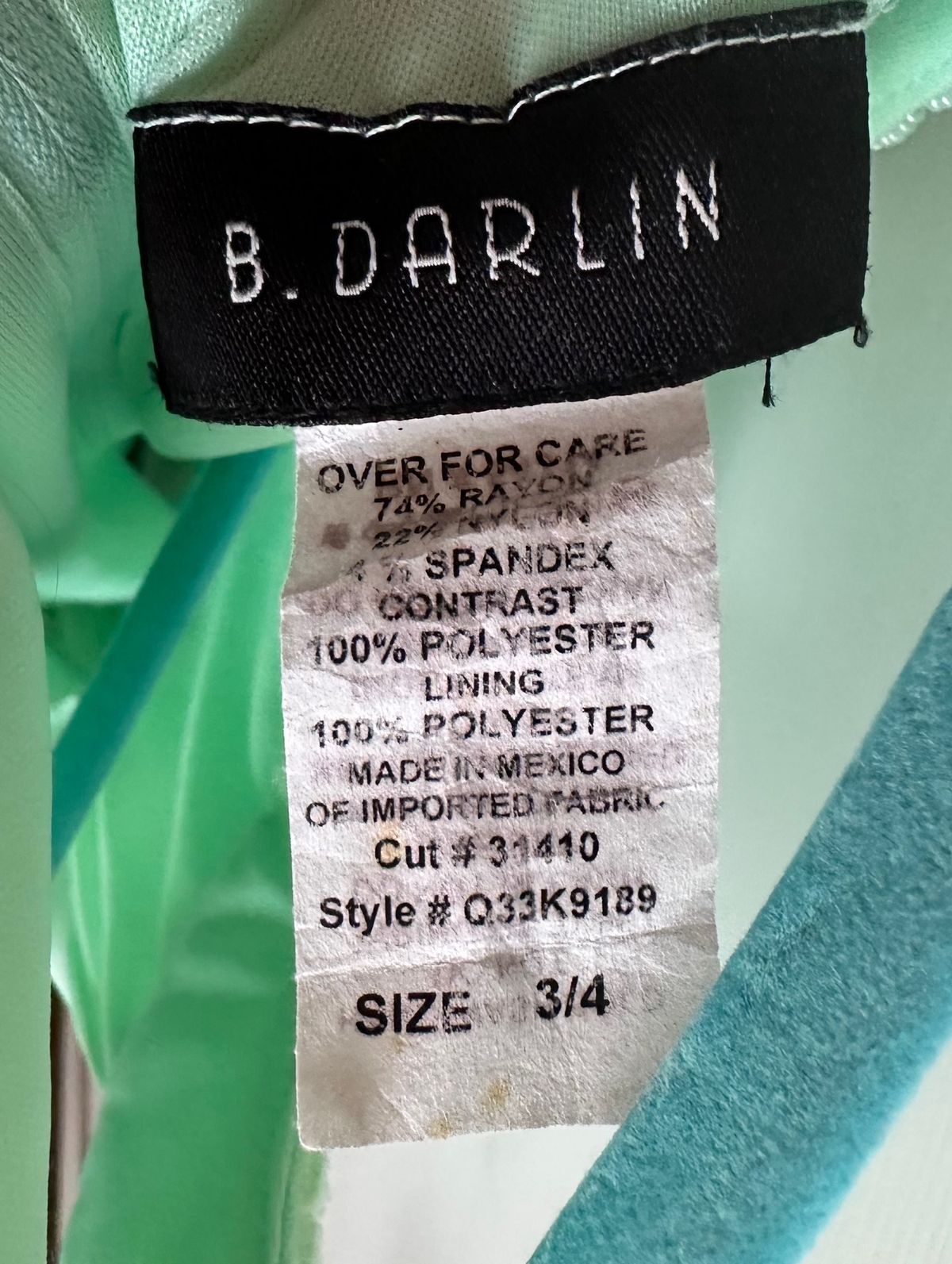 B. Darlin Size 4 Prom High Neck Green Cocktail Dress on Queenly