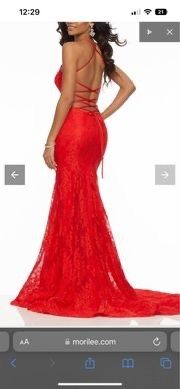Size 0 Prom Red A-line Dress on Queenly