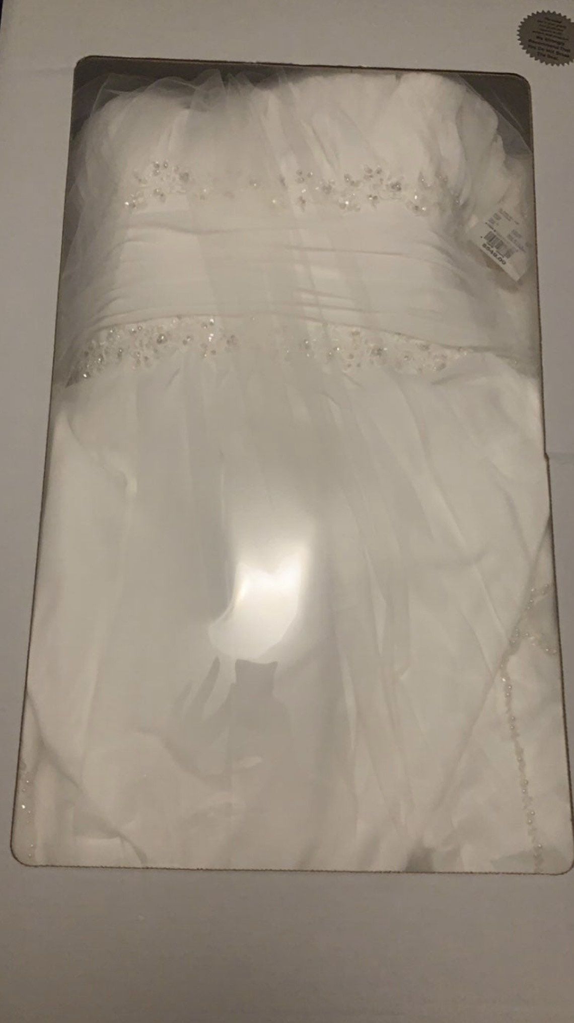 Style 9V9743IVORY David's Bridal Plus Size 24 Wedding Strapless White Ball Gown on Queenly