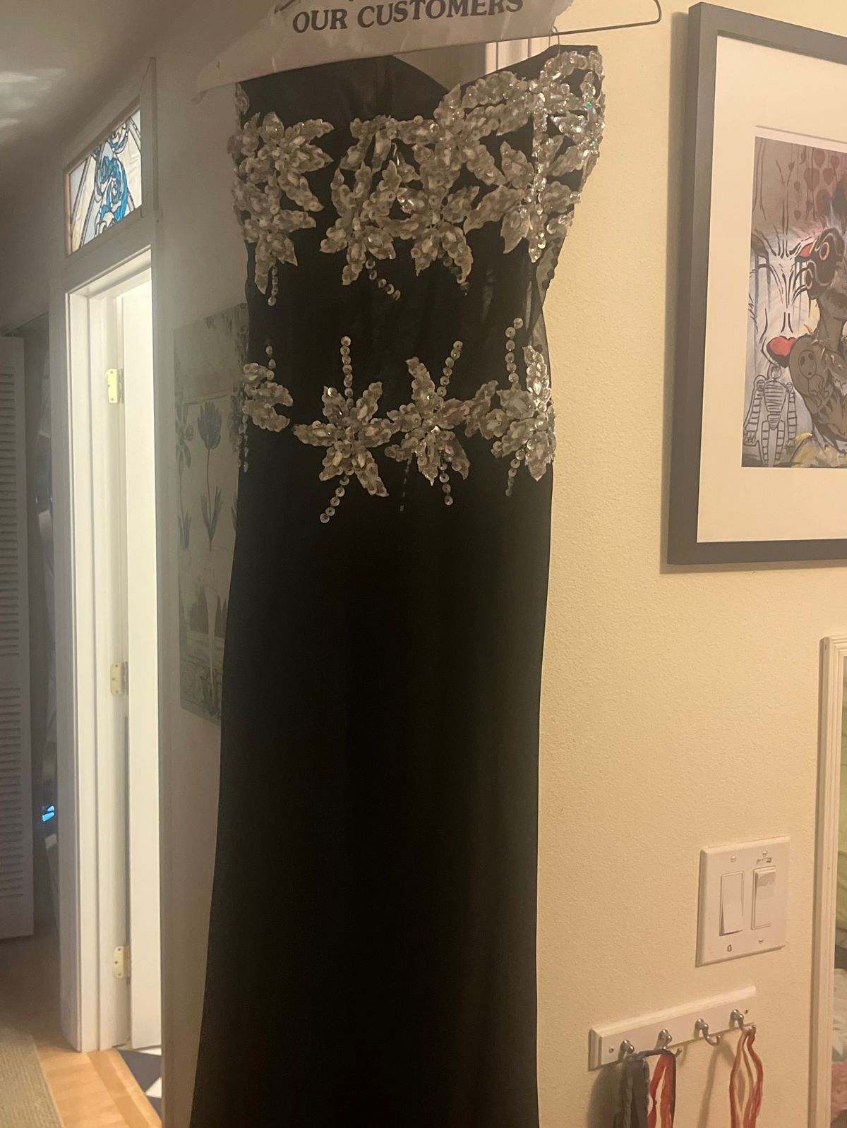 IZIDRESS Size 4 Pageant Strapless Black Side Slit Dress on Queenly