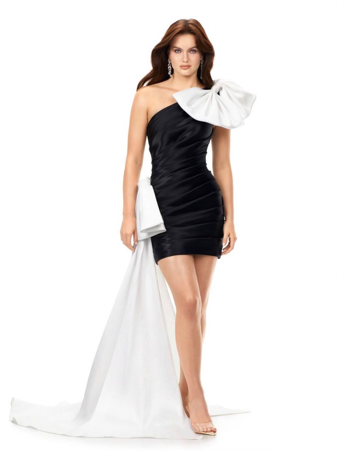 Style 11327 Ashley Lauren Size 0 Prom One Shoulder Black Cocktail Dress on Queenly