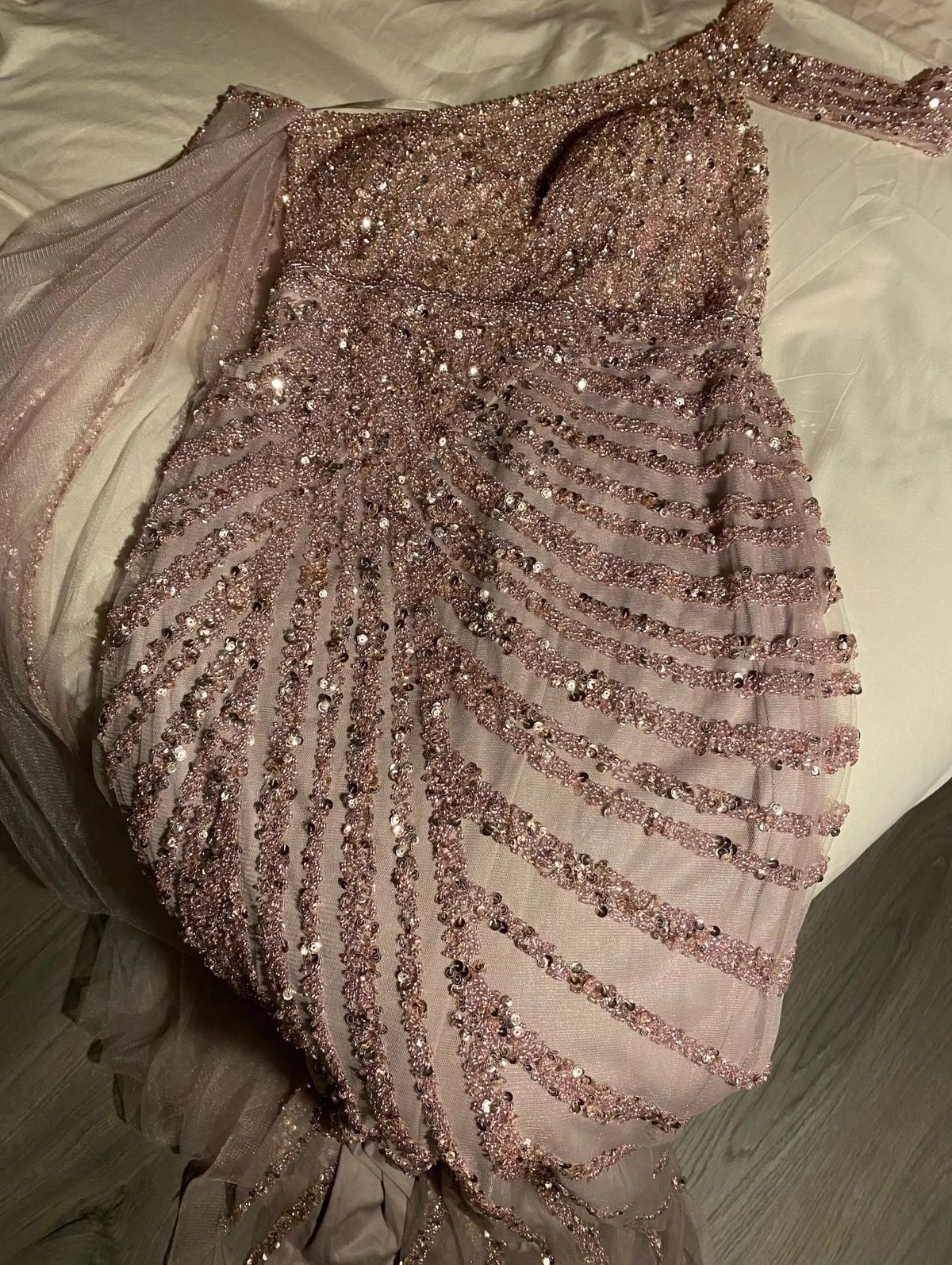 Size 6 Prom One Shoulder Pink Side Slit Dress on Queenly