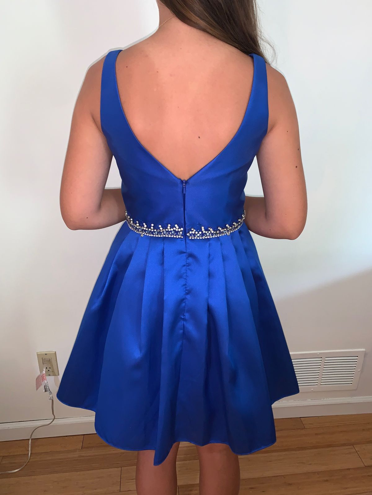GLS Collective Size S Prom Plunge Royal Blue Cocktail Dress on Queenly