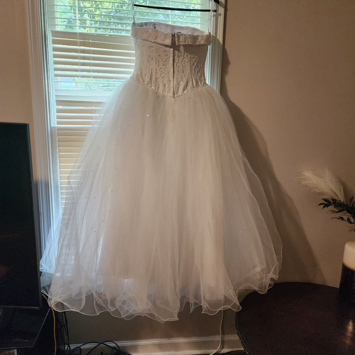 David's Bridal Plus Size 16 White Ball Gown on Queenly