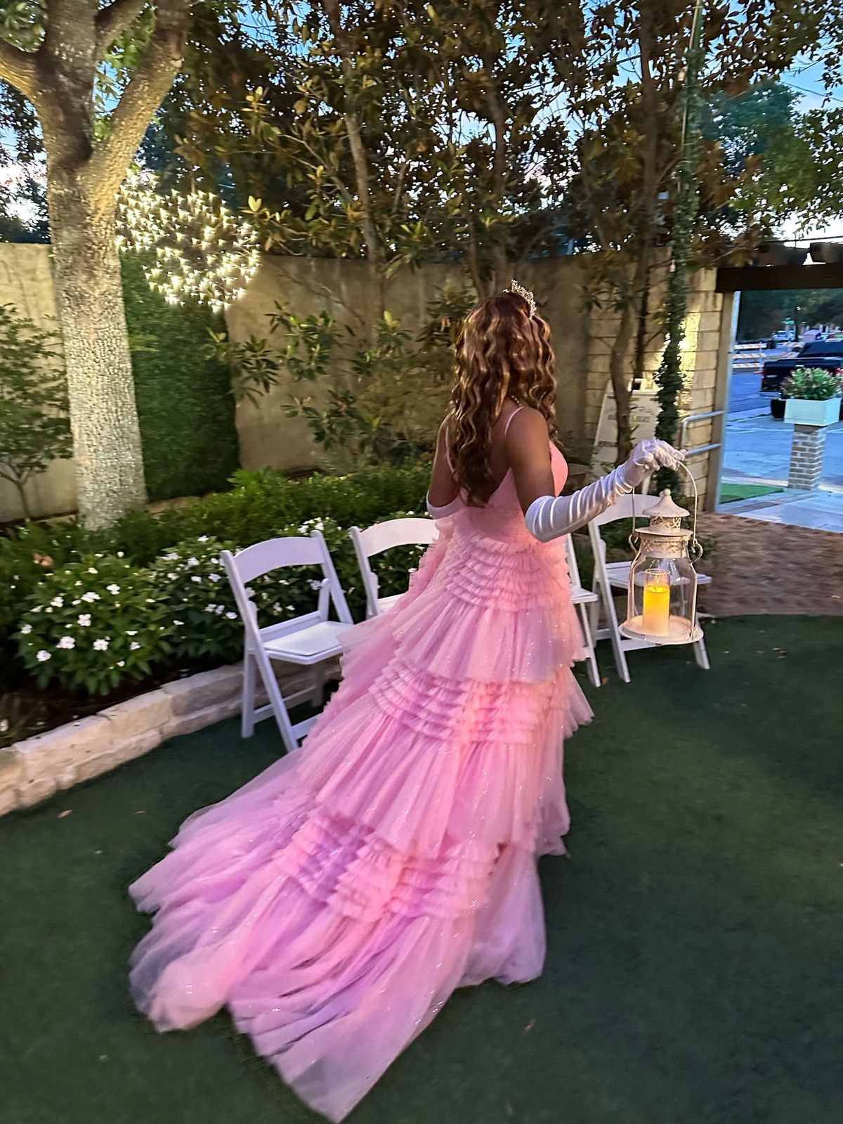 Sherri Hill Size 4 Prom Plunge Pink Ball Gown on Queenly