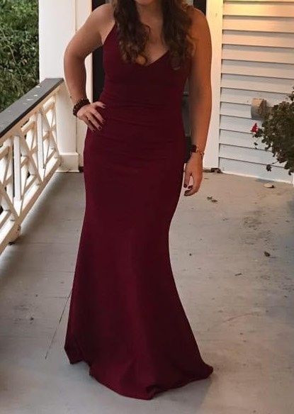 Lulus Size M Prom Plunge Red Mermaid Dress on Queenly