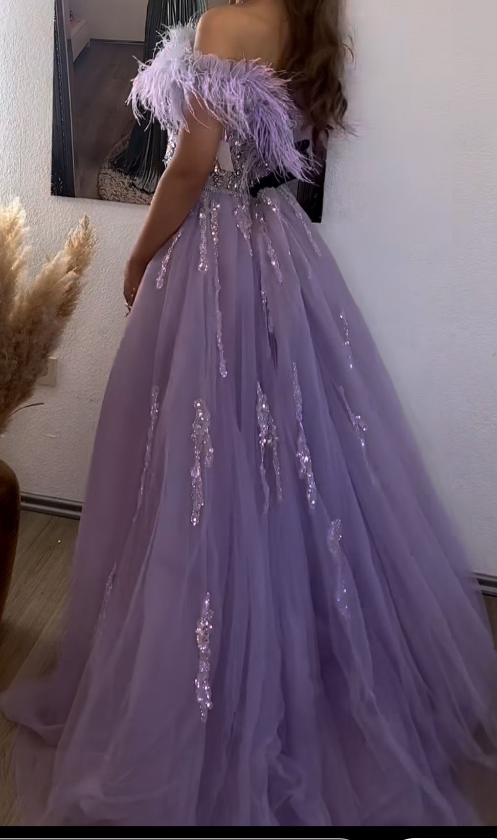 Size 8 Strapless Purple Side Slit Dress on Queenly