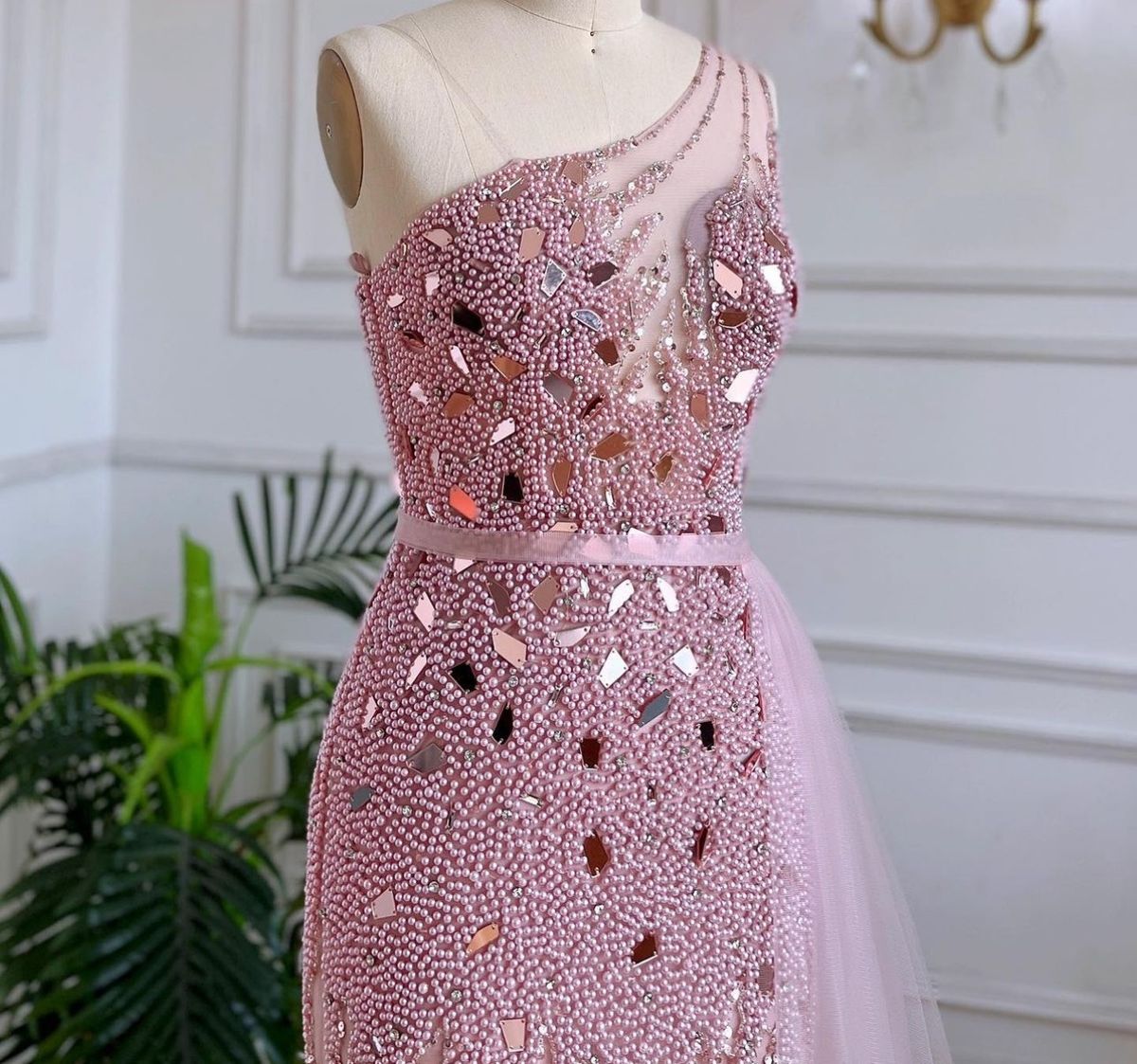 Size 8 One Shoulder Pink Side Slit Dress on Queenly