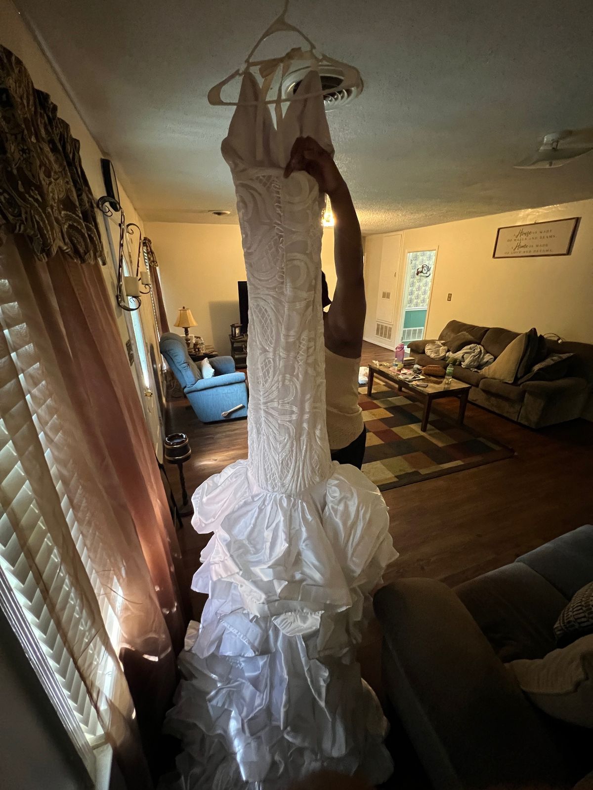 Plus Size 20 Wedding Strapless White Mermaid Dress on Queenly