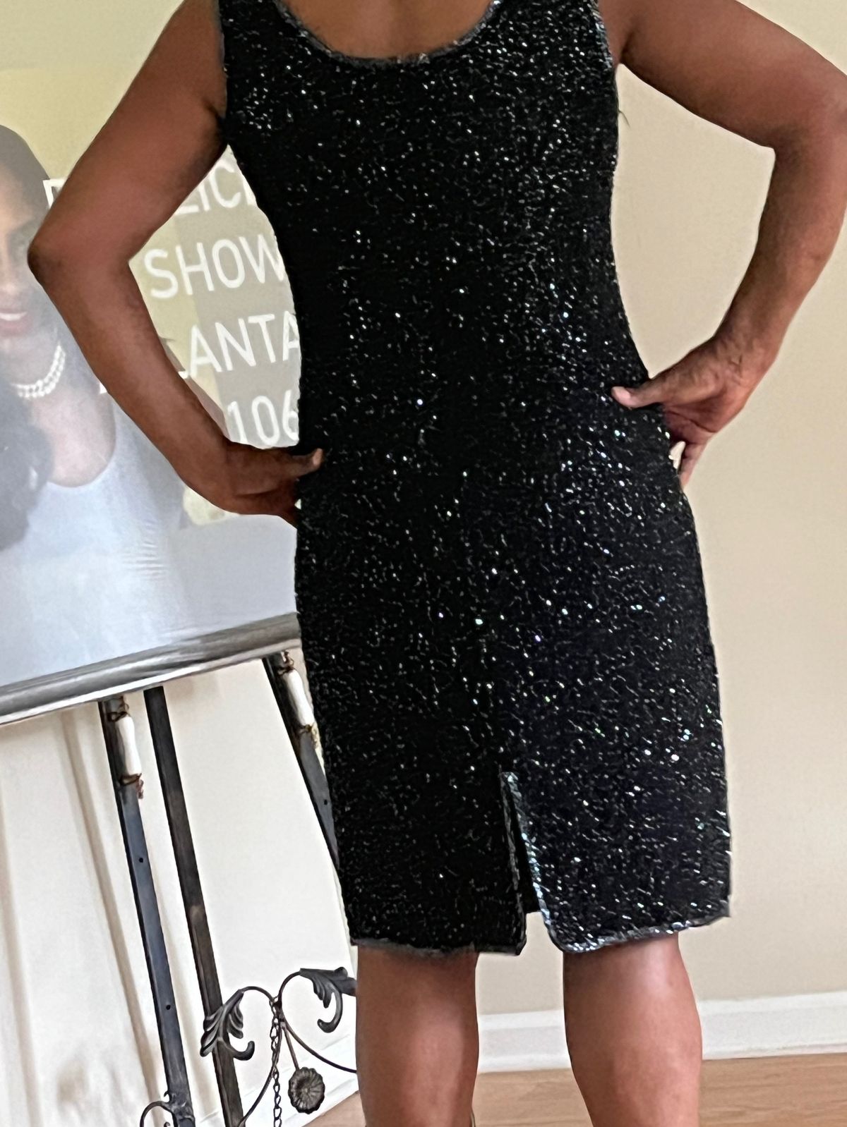 Size L Wedding Guest Black Cocktail Dress on Queenly