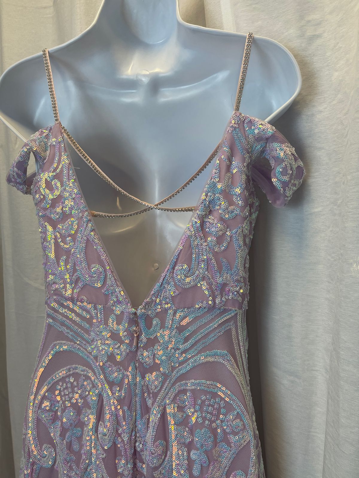 Jules & Cleo Size S Prom Cap Sleeve Purple A-line Dress on Queenly