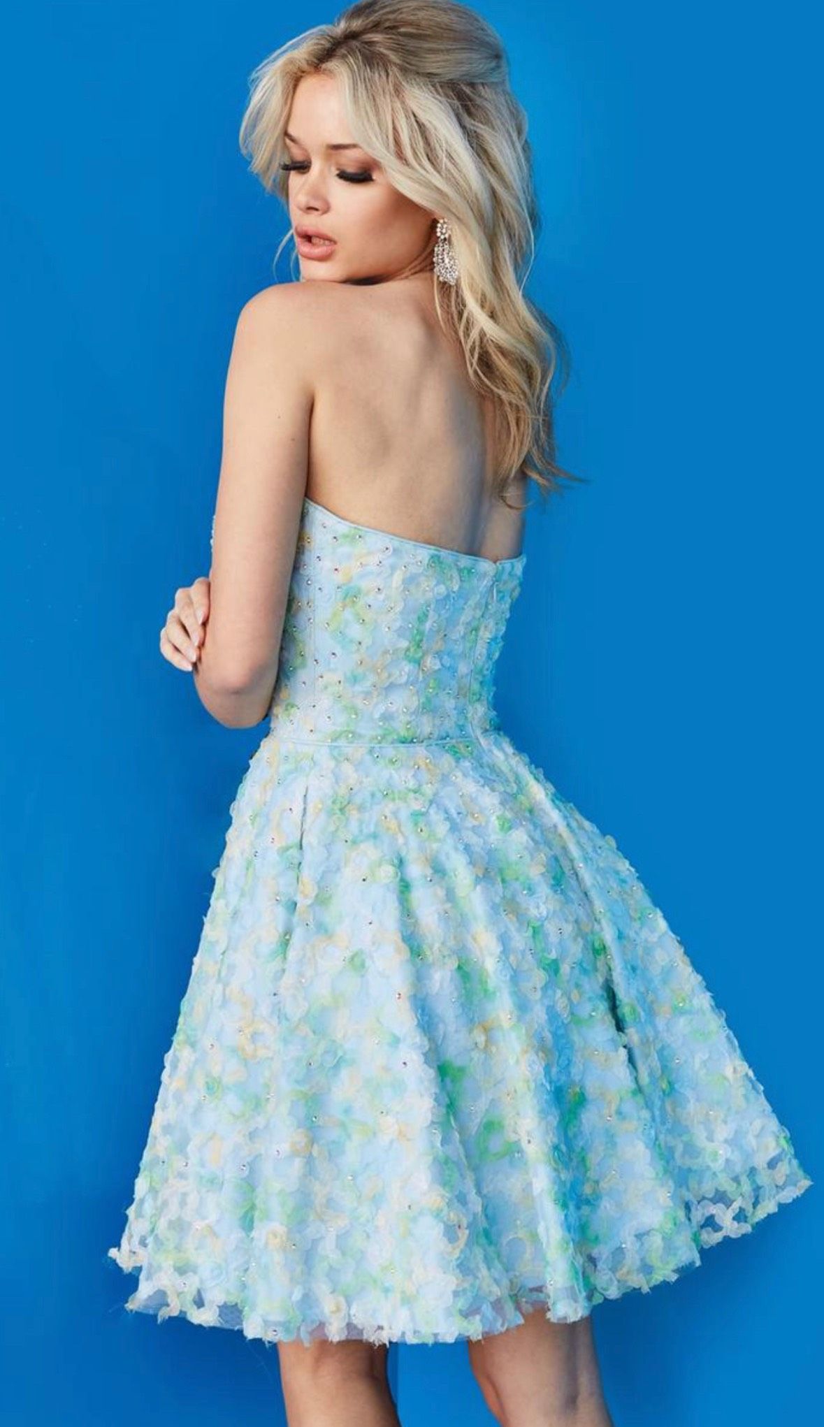Jovani Size 4 Prom Strapless Multicolor Cocktail Dress on Queenly
