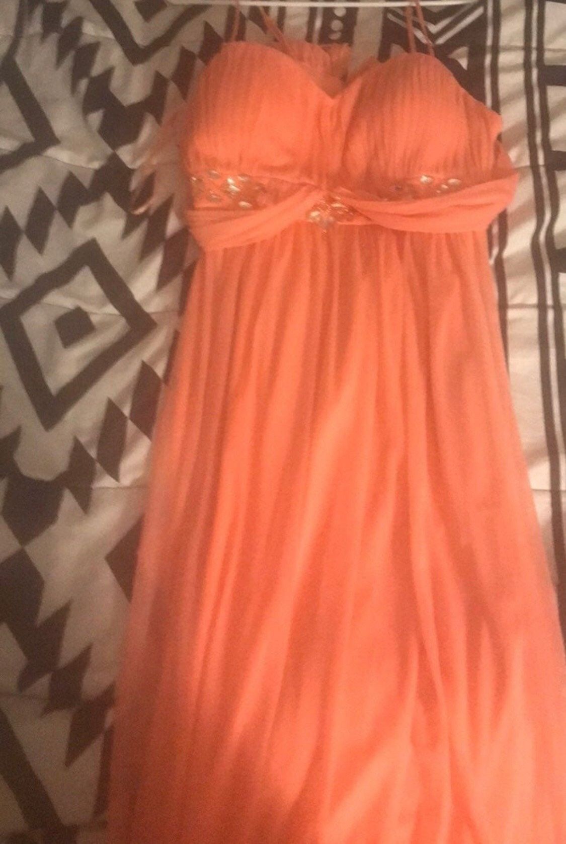 Style Bohemian  Jessica Howard Size XL Prom Plunge Pink Floor Length Maxi on Queenly