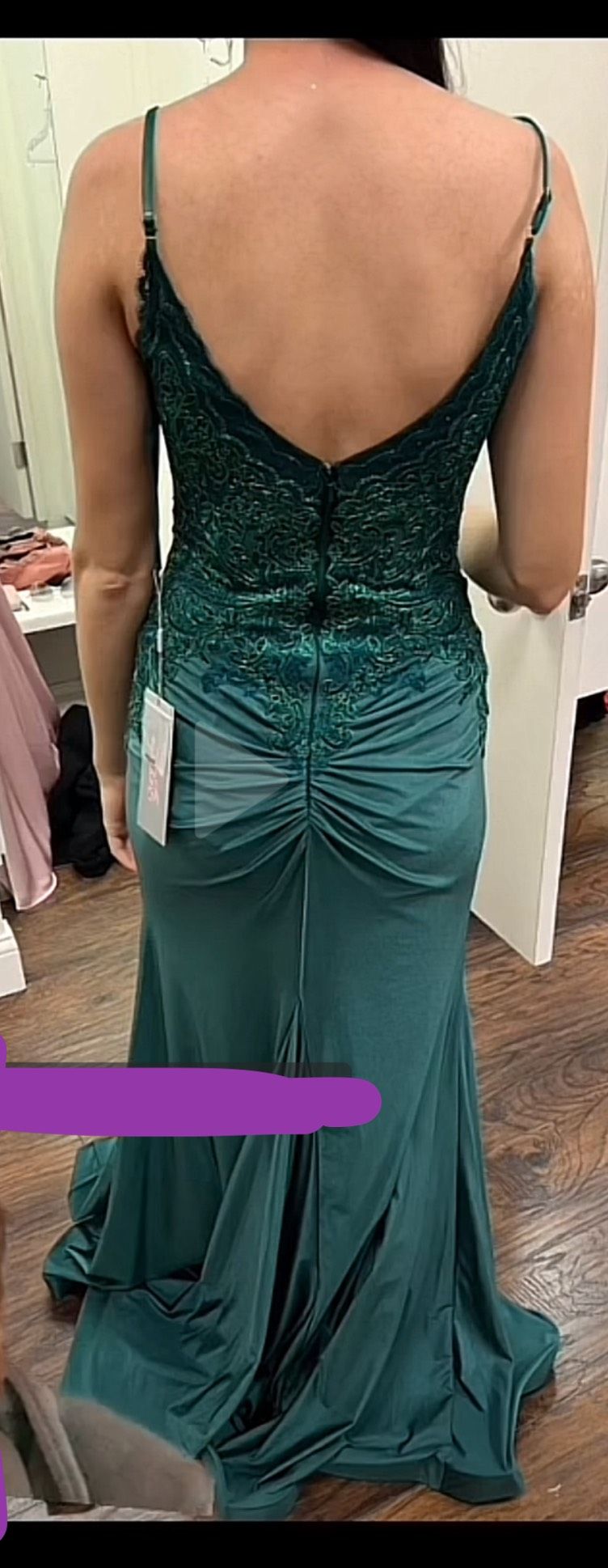 Size S Prom Plunge Royal Blue Side Slit Dress on Queenly
