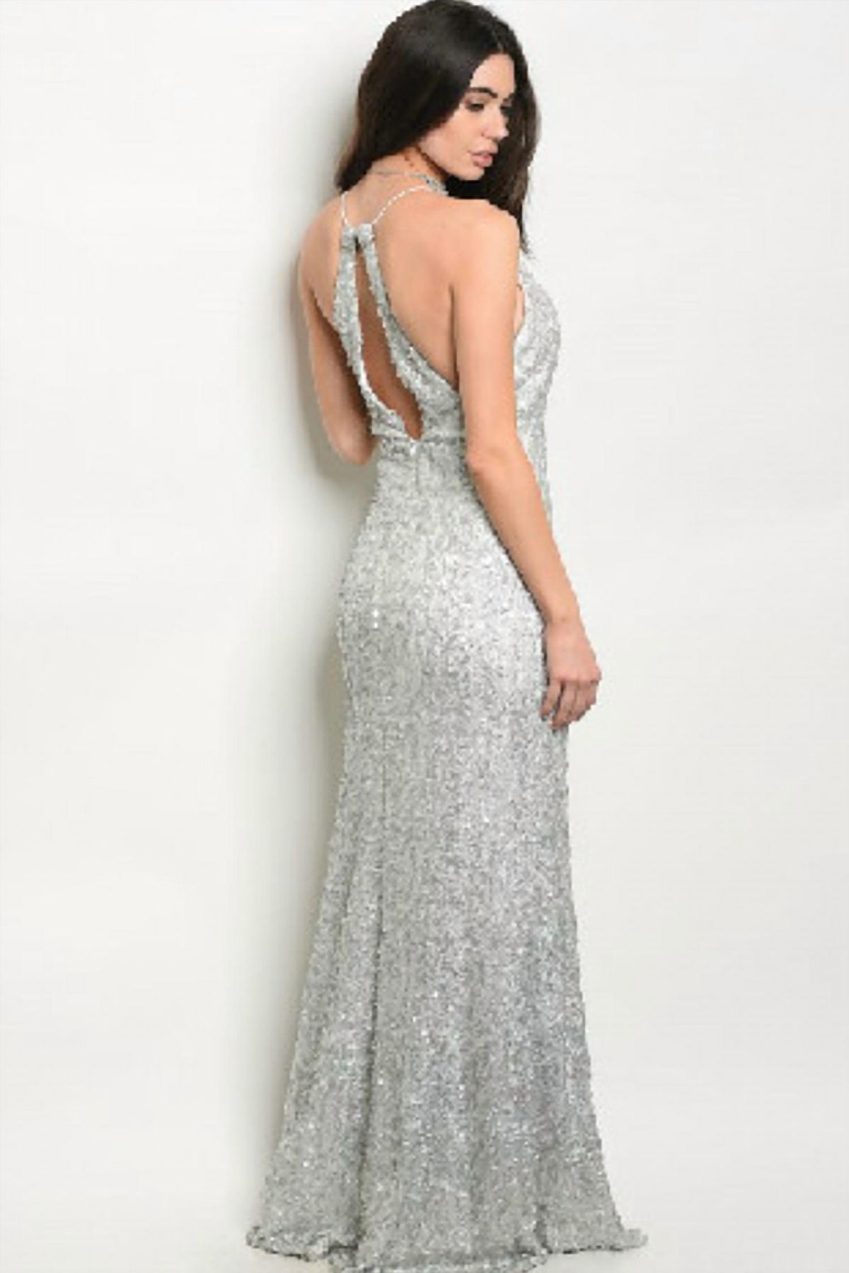 Style 1-1677367949-2901 SPY zone exchange Size M Prom Silver Side Slit Dress on Queenly