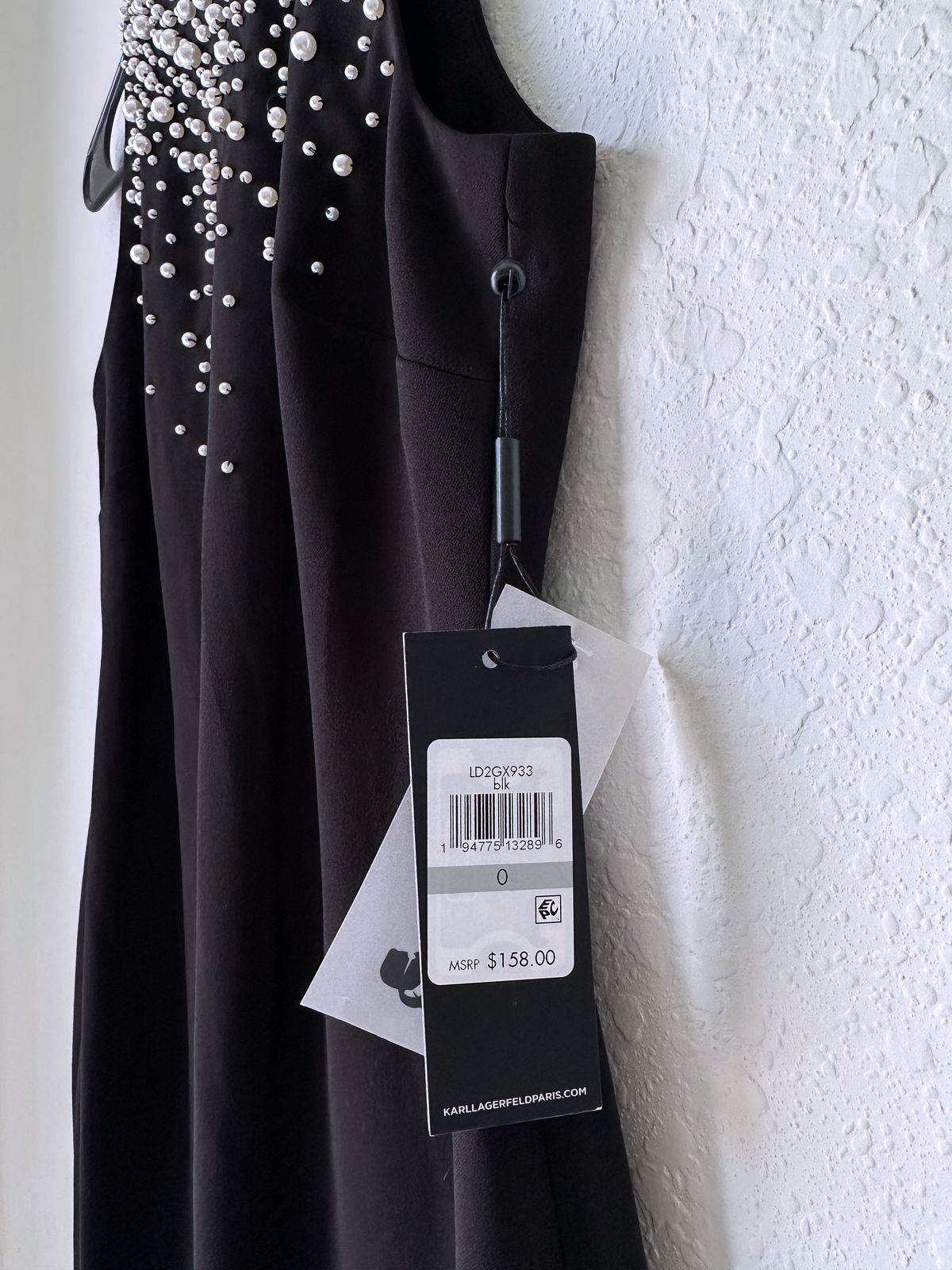 Karl Lagerfeld Size 0 High Neck Black Cocktail Dress on Queenly