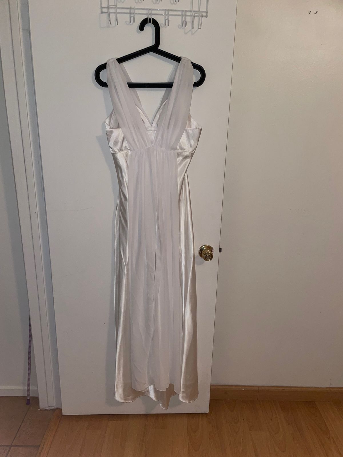 Size XL Wedding White Floor Length Maxi on Queenly