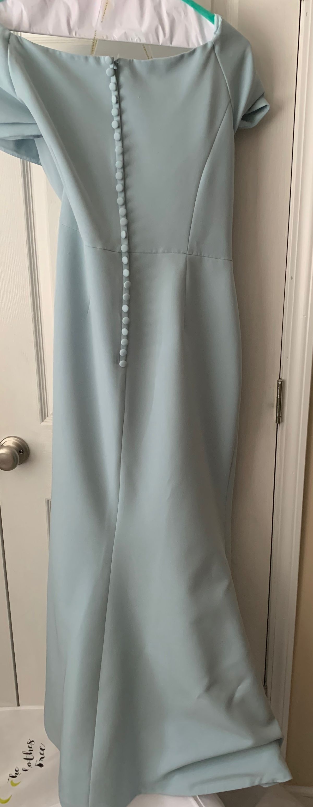 Size 12 Wedding Guest Blue A-line Dress on Queenly
