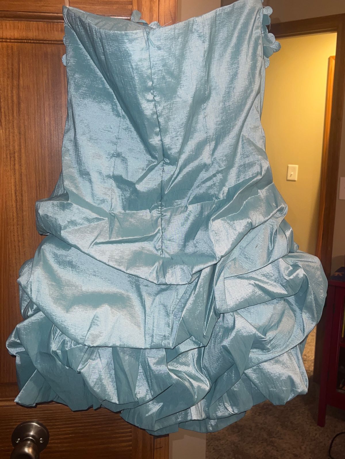 Size L Prom Strapless Blue Cocktail Dress on Queenly