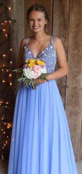 Sherri Hill Size 6 Prom Plunge Purple A-line Dress on Queenly